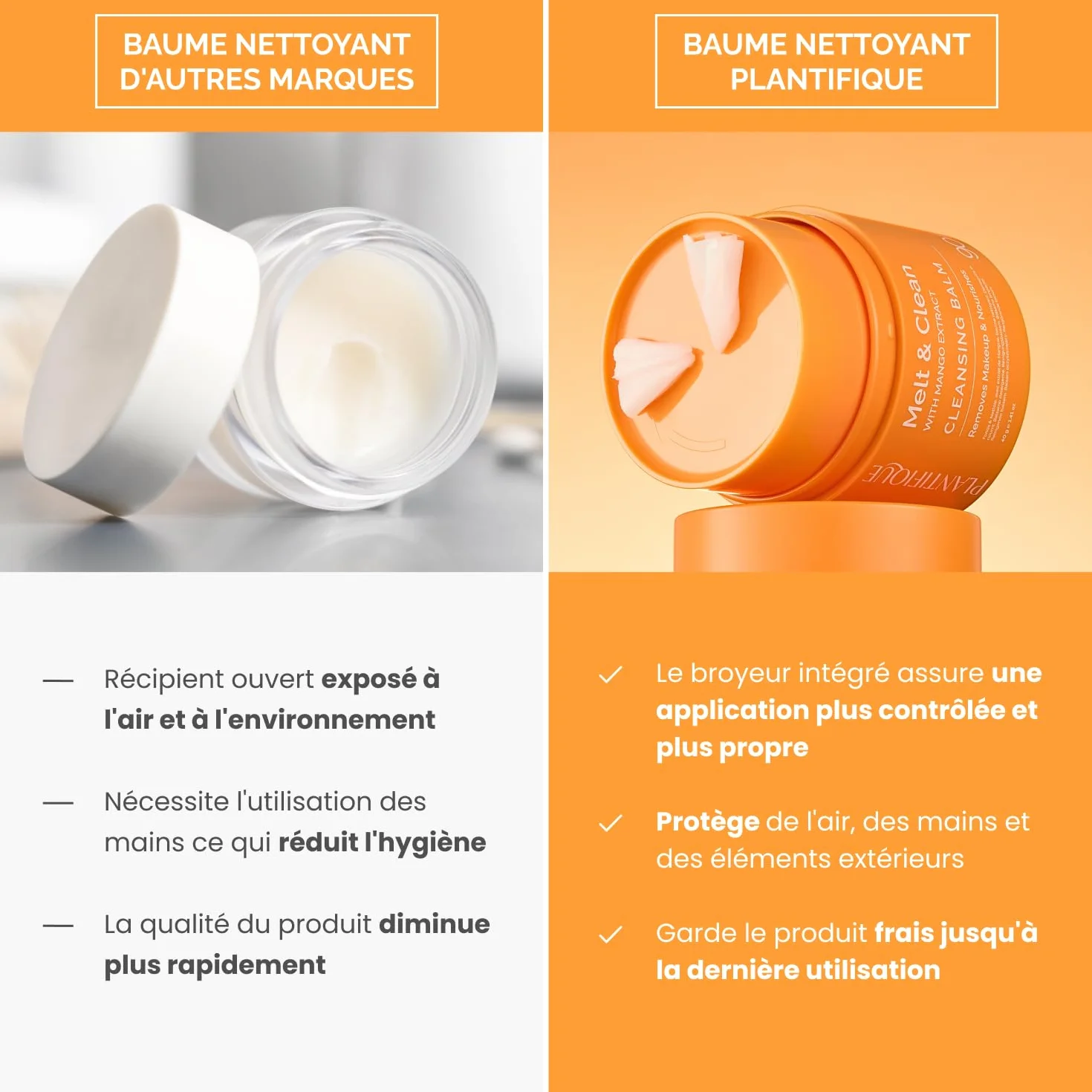 PLANTIFIQUE Baume Démaquillant Visage Acide Hyaluronique Céramides 40 g