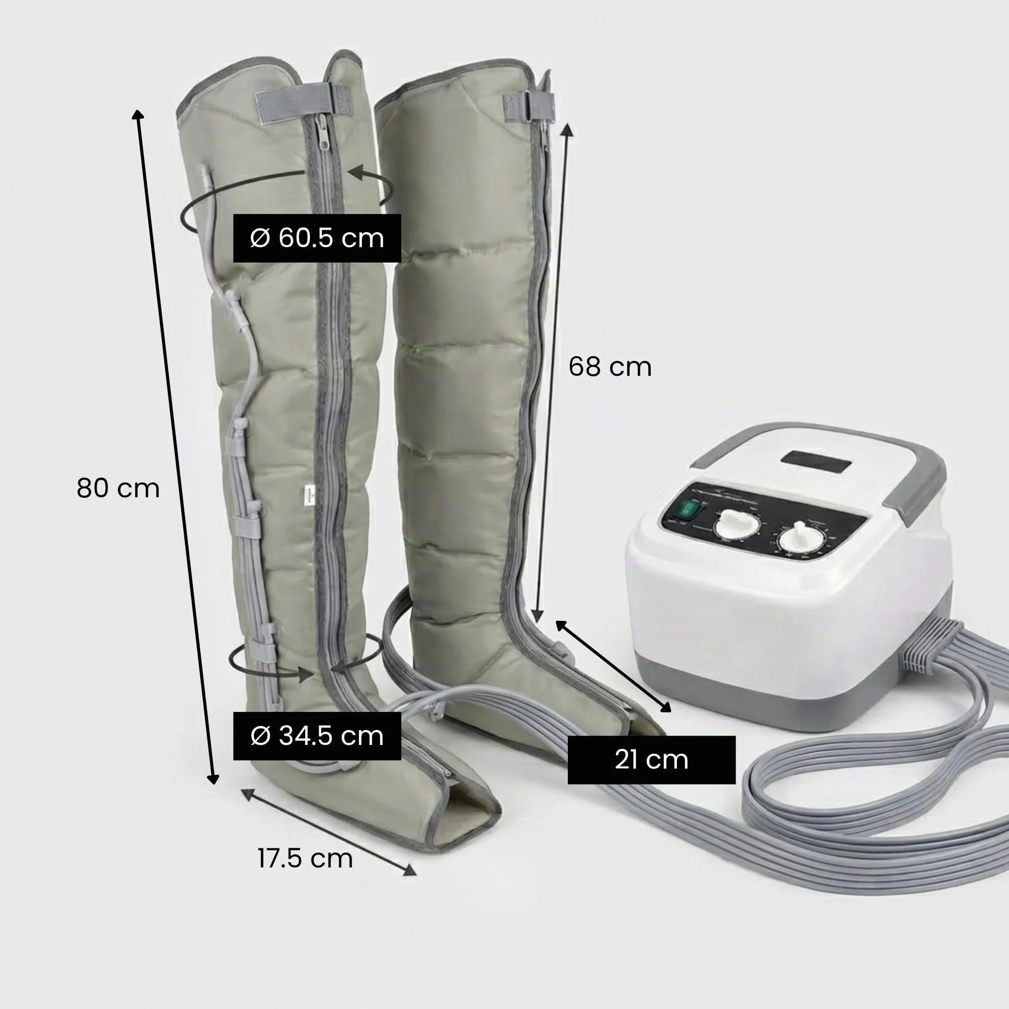 Edicare Bottes Pressothérapie Drainage Lymphatique Appareil Massage Jambes Pieds Fatigués