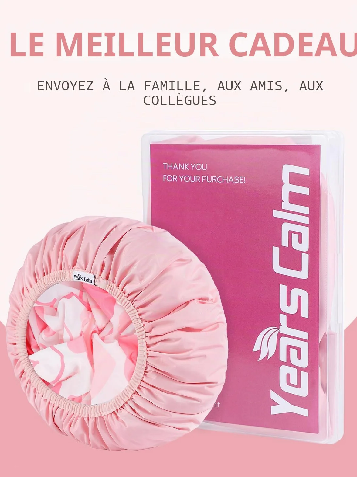 Bonnet de douche réutilisable imperméable double couche, protège les cheveux, motif et uni, pour douche spa cuisine