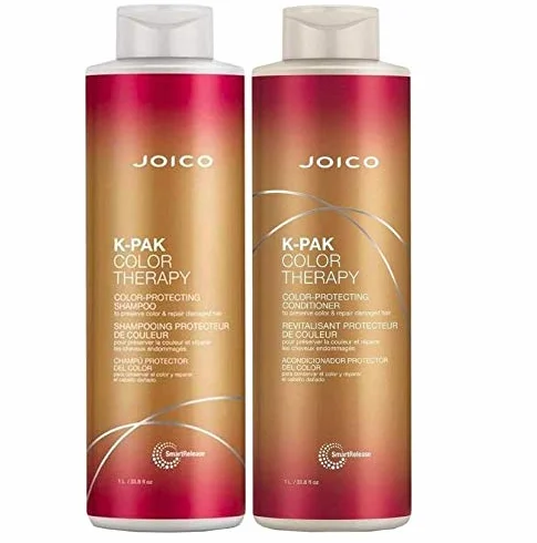Joico K-Pak Color Therapy Shampooing et Après-Shampooing 1000 ml Duo - Protection de Couleur pour Cheveux Colorés
