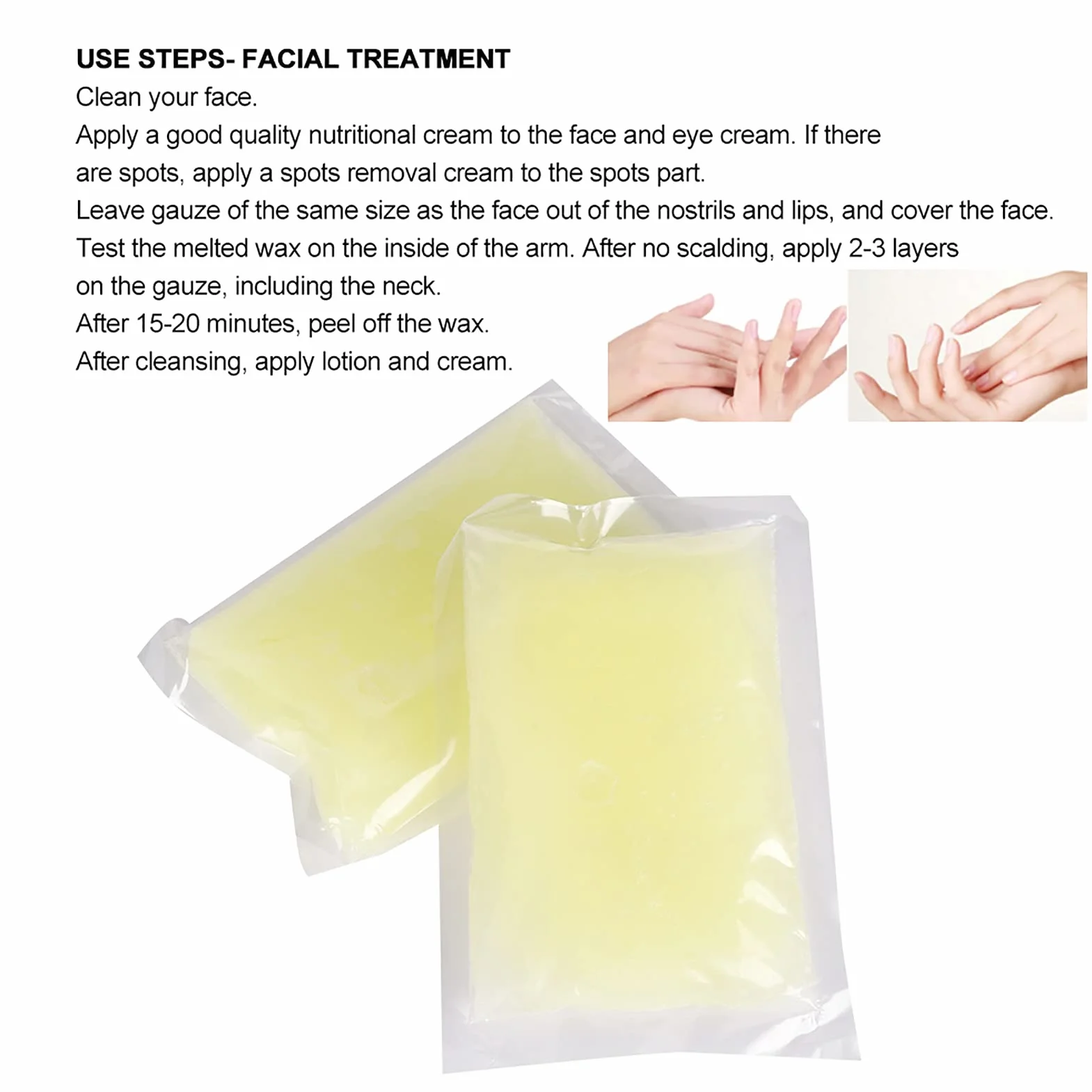 Cire de paraffine, 2 pièces cires de paraffine hydratante nourrissante cire de paraffine bain main pied masque beauté hiver soins la peau recharges cire pour spa maison salon soins du visage (citron)