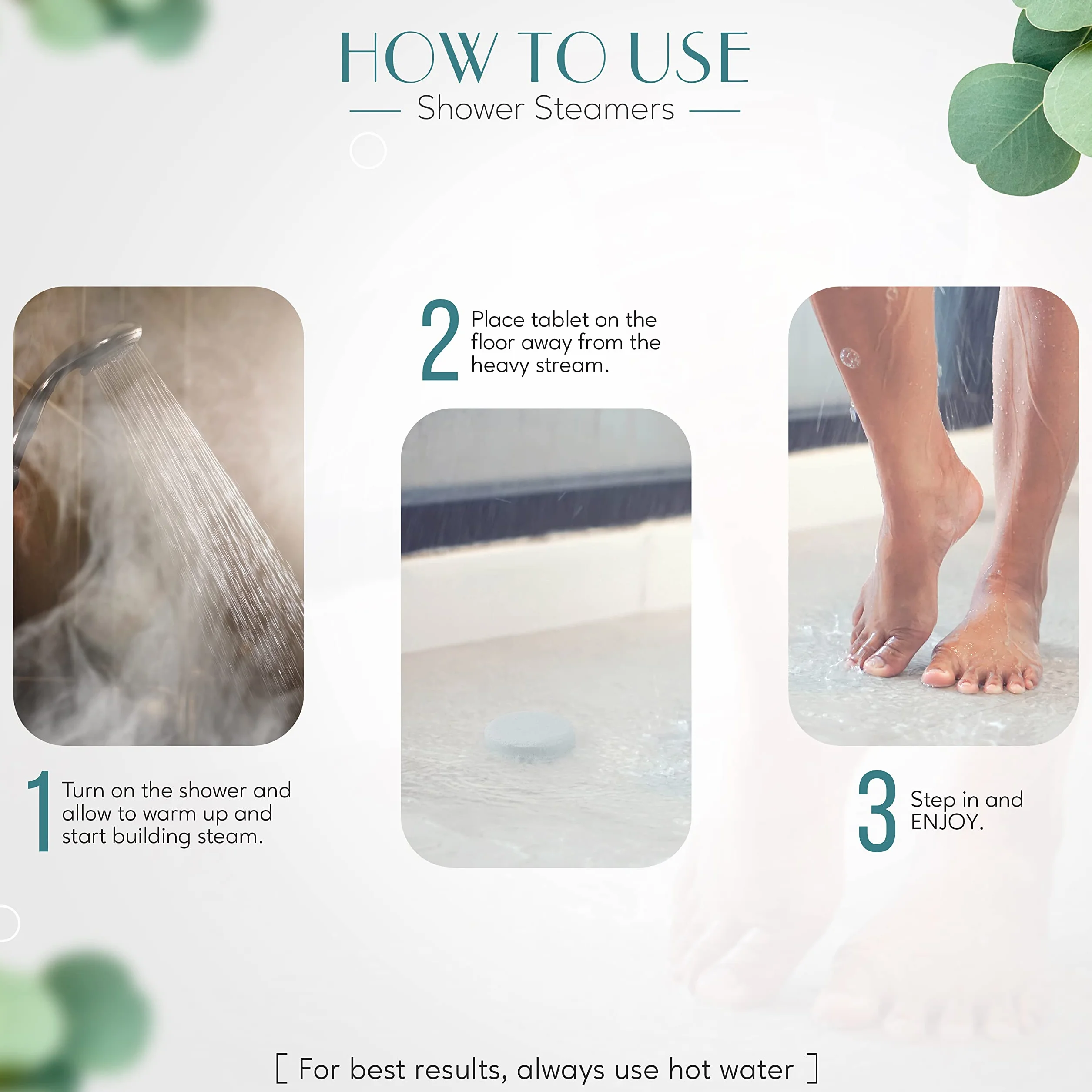 Lot de 18 bombes de douche Vapeur de luxe huiles essentielles eucalyptus menthe poivrée aromathérapie menthol cadeaux