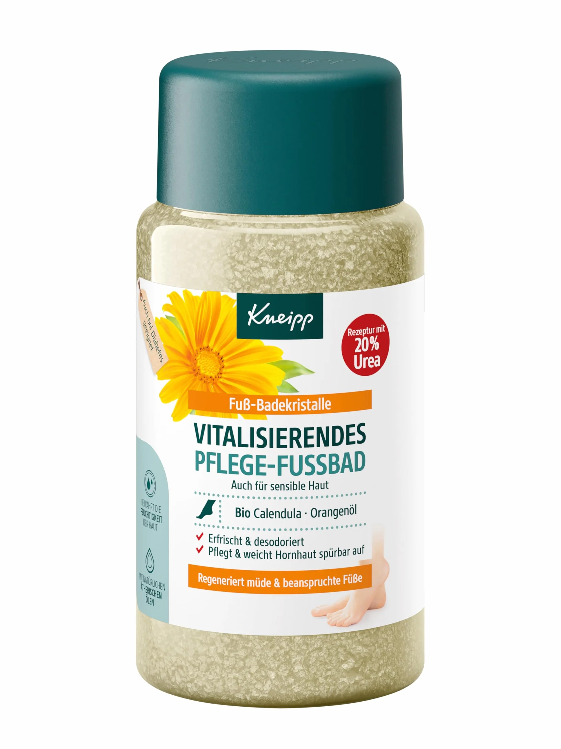 Kneipp Cristaux de bain de pieds Huile d'orange au calendula 600 g