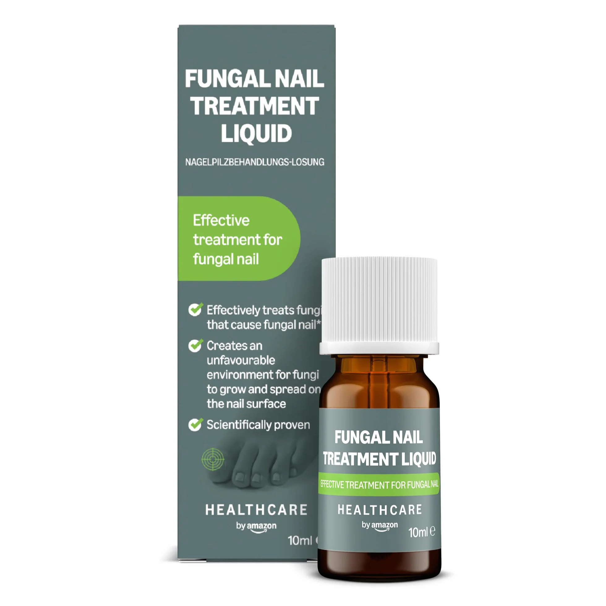 Healthcare by Amazon Liquide de Traitement Fongique pour les Ongles, 10ml (anciennement Amazon Basic Care) – L’emballage peut varier