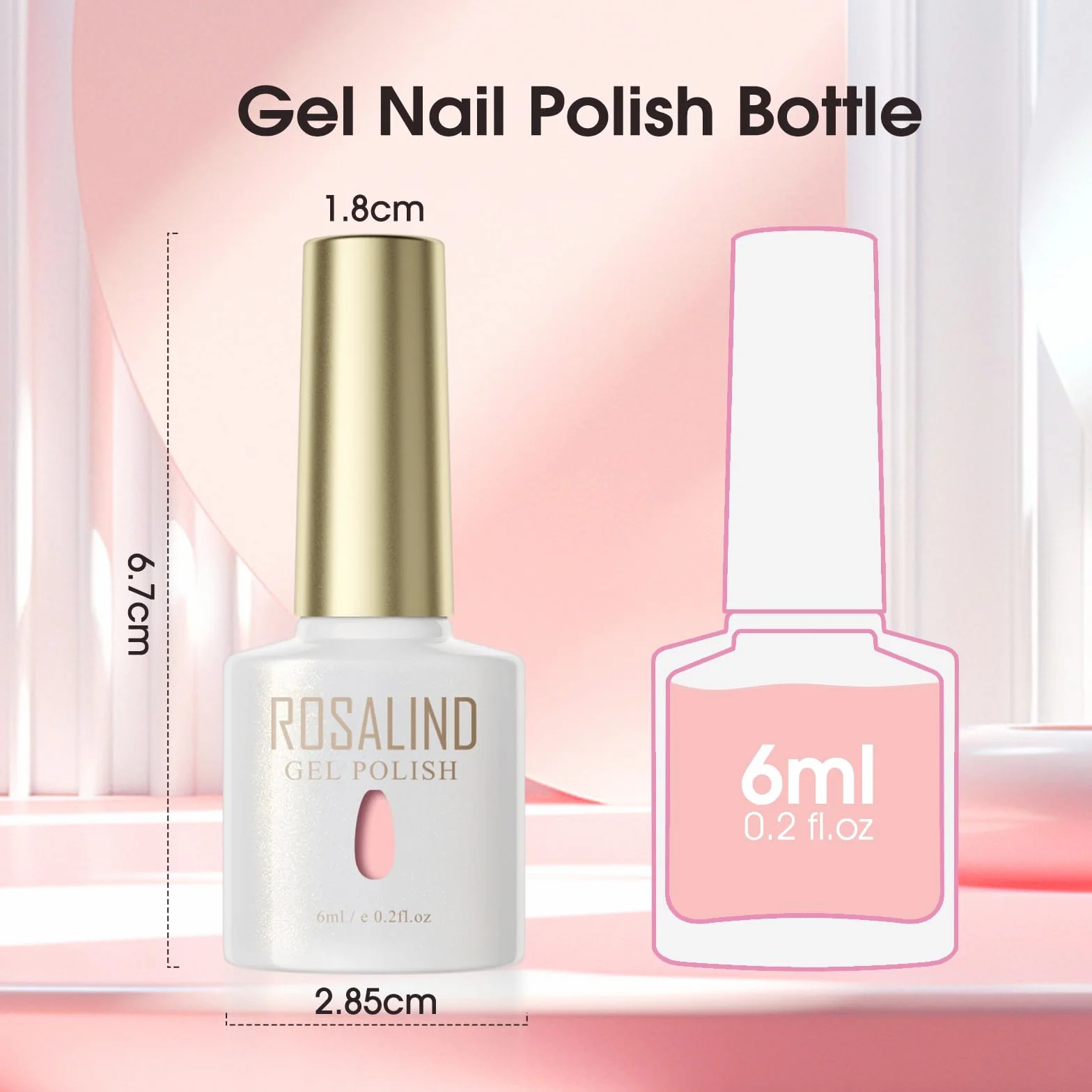 ROSALIND Vernis Semi Permanent 6 Couleurs Macaron Pastel Violet Bleu Vert Jaune Rose Gel Nail Polish Set