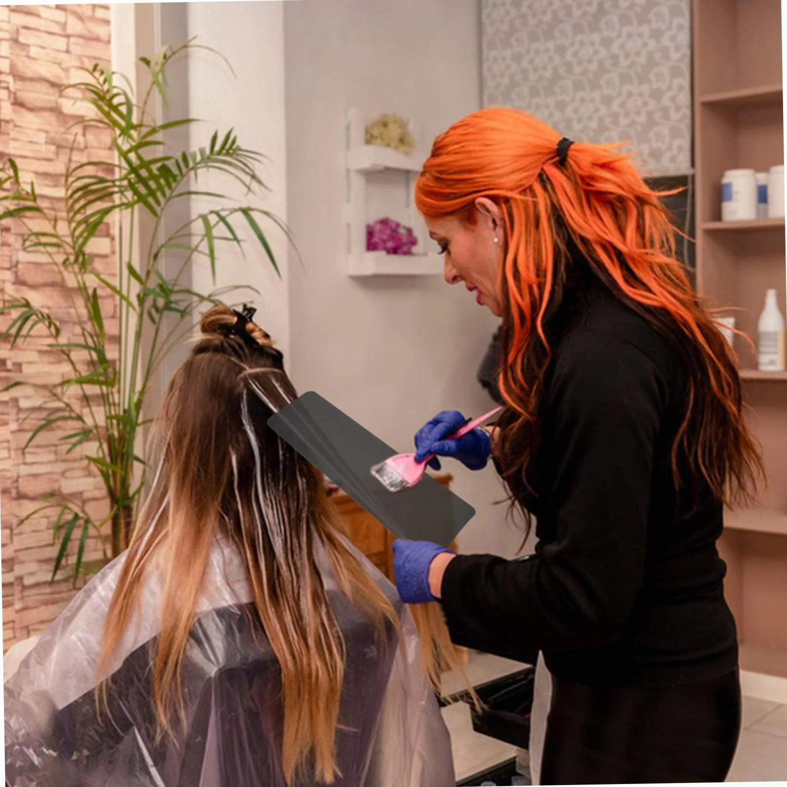 VOSAREA Planche de Teinture Facile à Utiliser Noir Accessoire Coloration Cheveux en Acrylique Outil Professionnel Pratique pour Coiffure pour Salon et Usage à Domicile