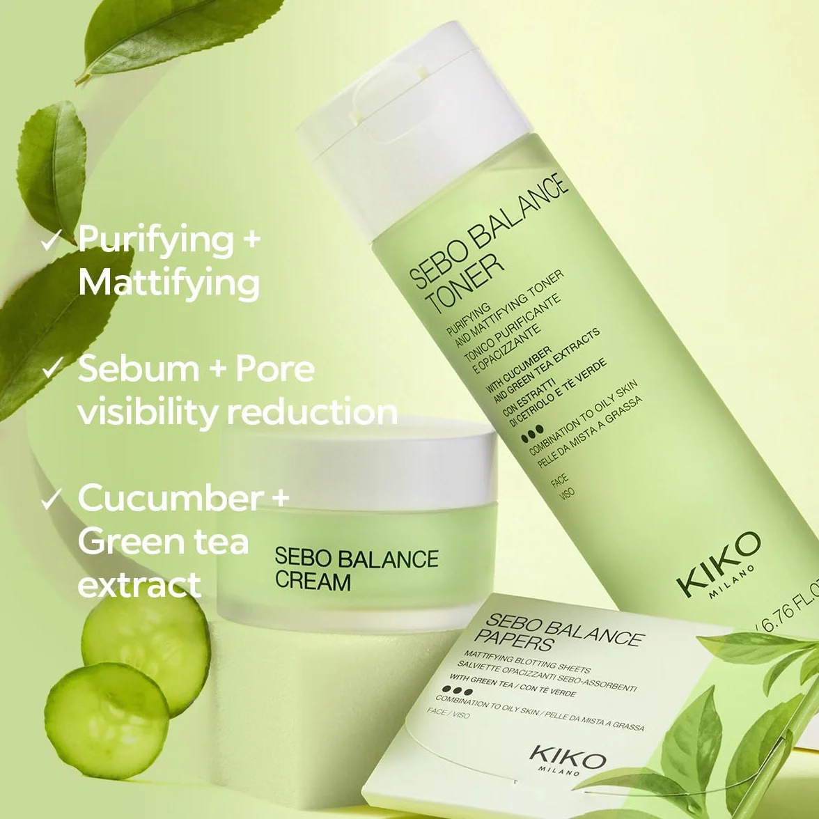 KIKO Milano Sebo Balance Papers Lingettes Matifiantes