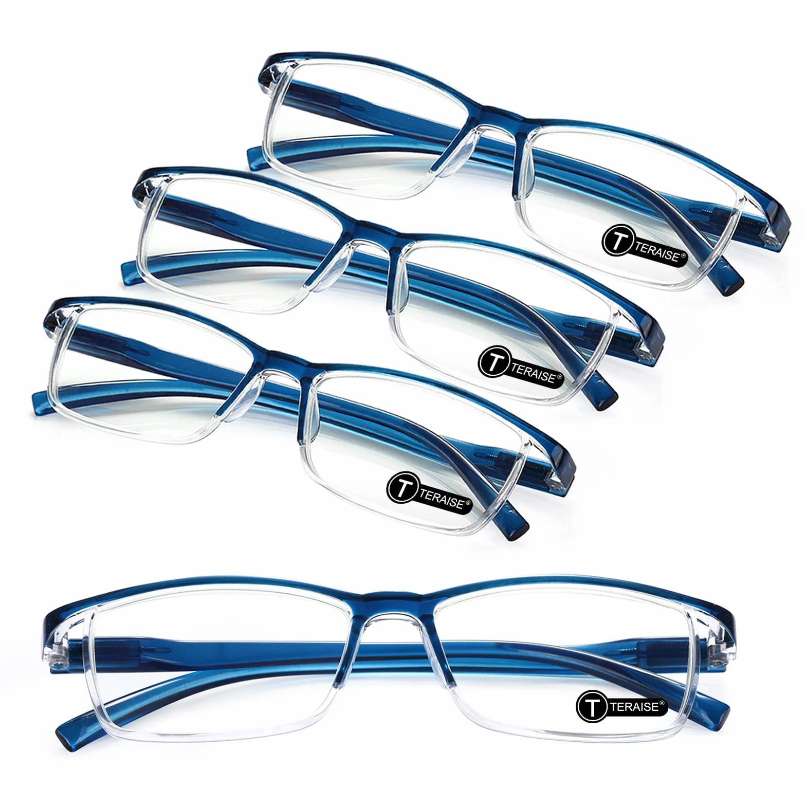 TERAISE lunettes de lecture anti-lumière bleue homme femme robustes ordinateur étui inclus