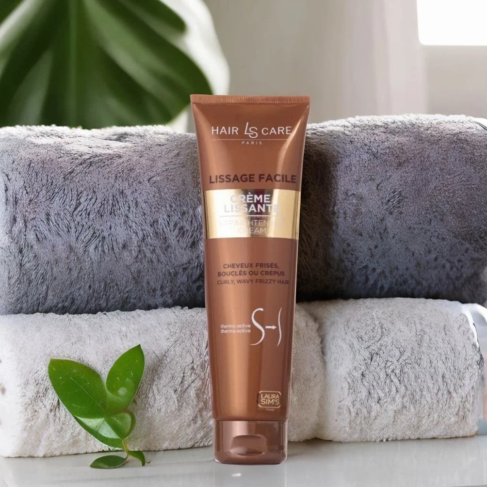 Steampod Crème Soin de Lissage Fluide Thermo-active sans Rinçage Protection Thermique 230° Cheveux Ondulés Bouclés Frisés Crépus 150 ml