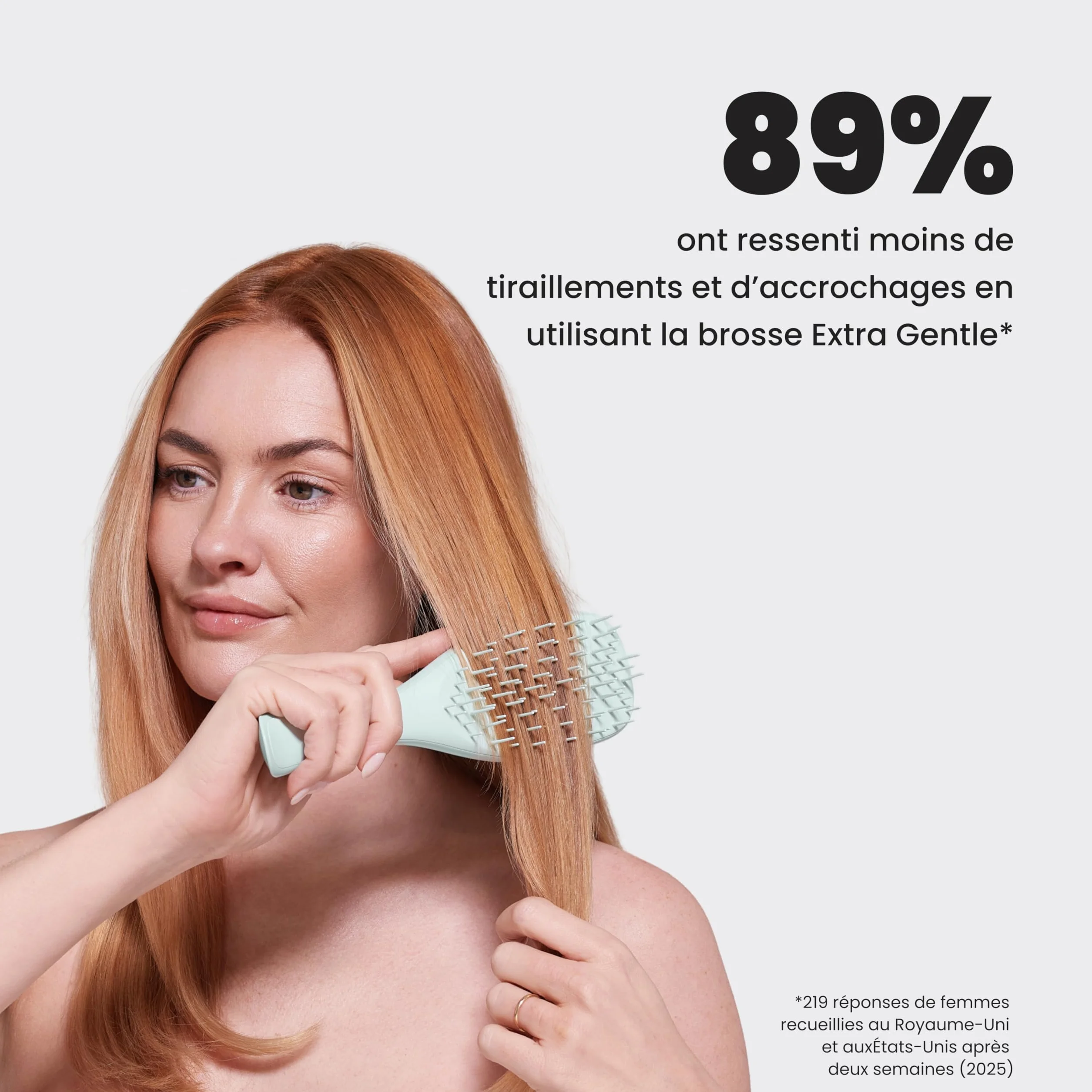 Tangle Teezer Ultimate Detangler Extra Douce Brosse à Cheveux Secs et Mouillés Picots Espacés Démêlage Efficace