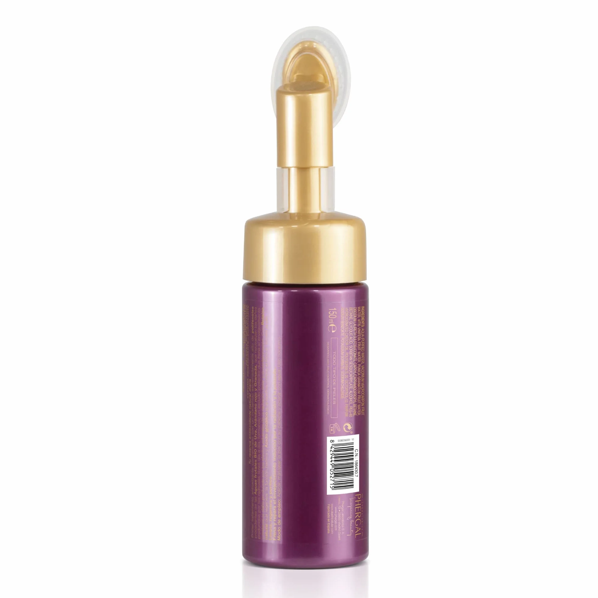 Atashi Mousse Régénérante Purifiante 150 ml - Acide Glycolique, Bétaïne, Eaux de Fruits BIO - Peaux Sensibles