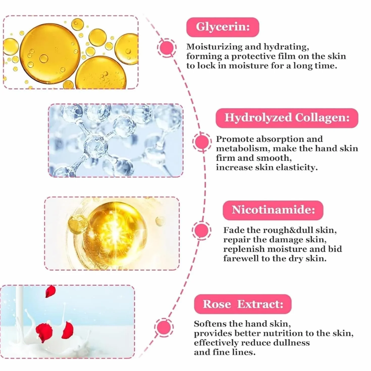 Lot de 5 masques hydratants au lait de chèvre pour mains sèches et gercées