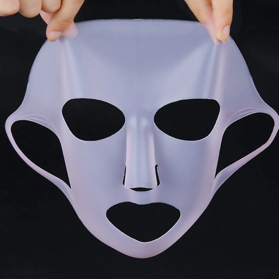 Masque de visage en silicone réutilisable imperméable pour beauté