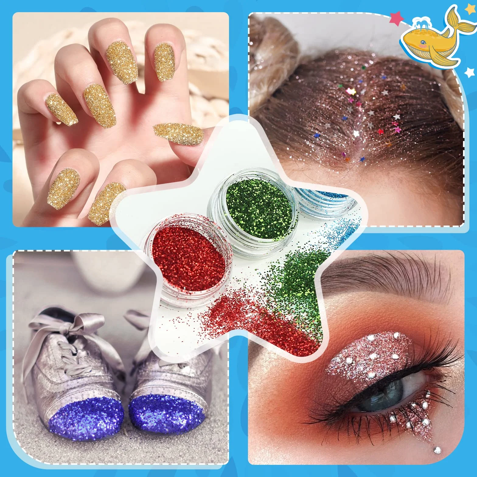 Kit Tatouage Temporaire- Bledras Tatouage Enfant 30 Couleurs, 147 Pochoir Tatouage, 4 Pinceaux- Tatouage Éphémère Imperméable, Coffret Cadeau Garçons Filles, Tatouage Paillettes pour Cosplay, Fête