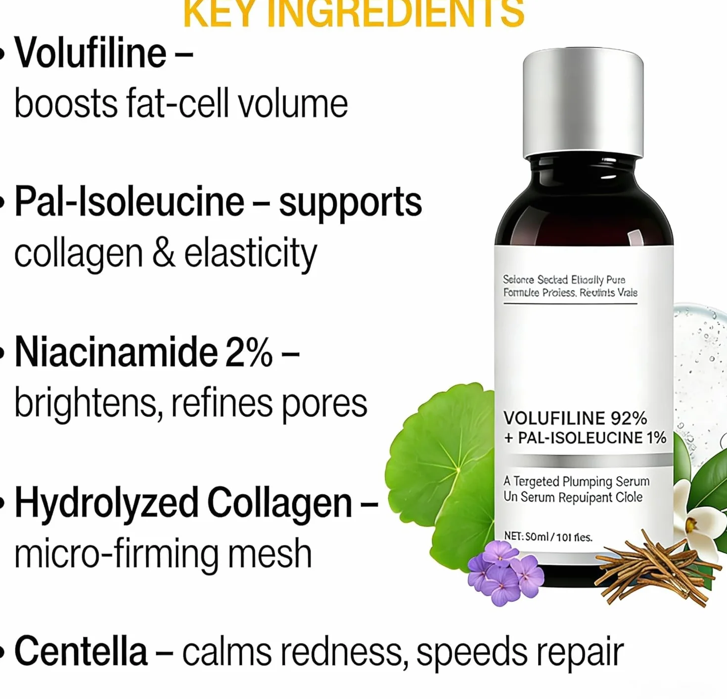 Sérum Volumateur Volufiline 92% — Hydratant léger anti-rides peaux creuses