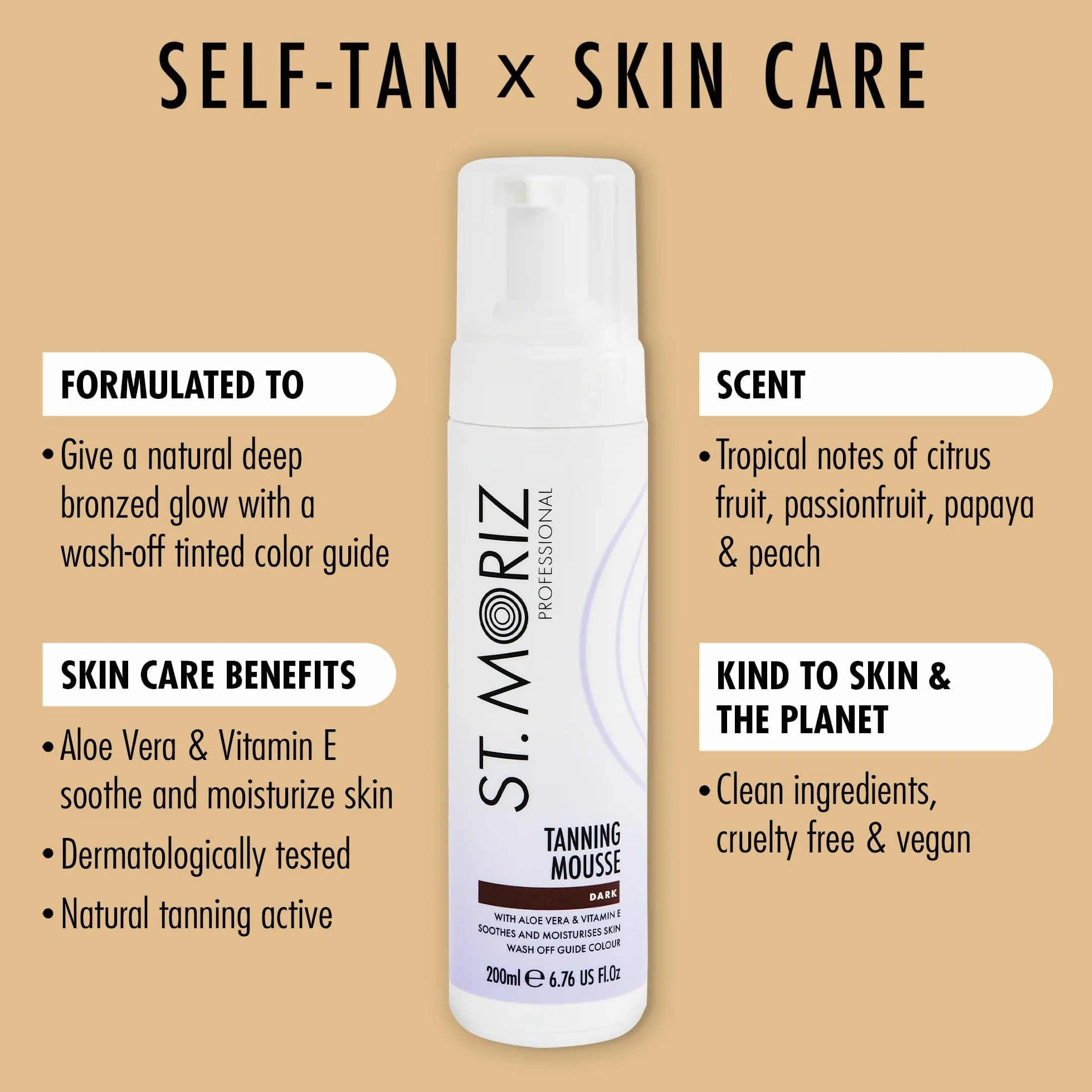 St. Moriz Professional Tanning Mousse Dark 200ml