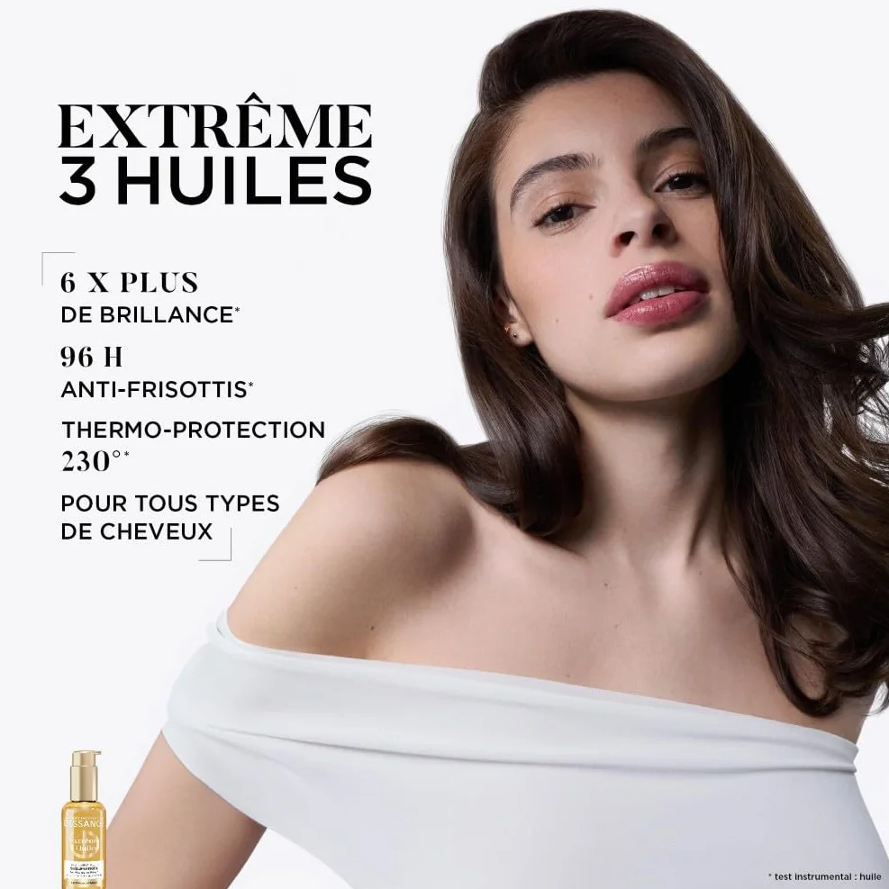 DESSANGE Huile Cheveux Universelle Sublimatrice Extrême 3 Huiles Marula Argan Onagre 110ml