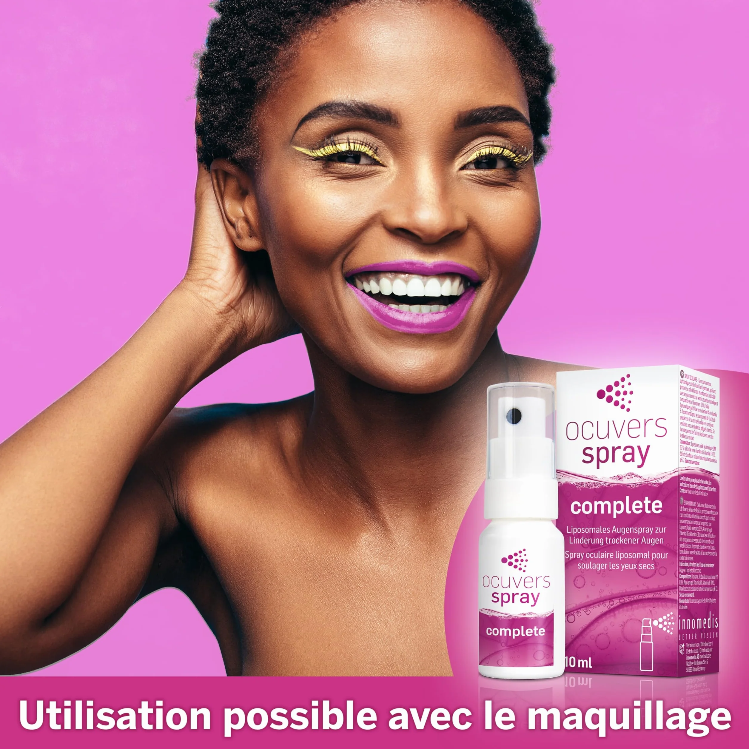 Ocuvers Complete Spray pour les yeux 0,3% acide hyaluronique liposomes aloe vera vitamine B5 E 10 ml