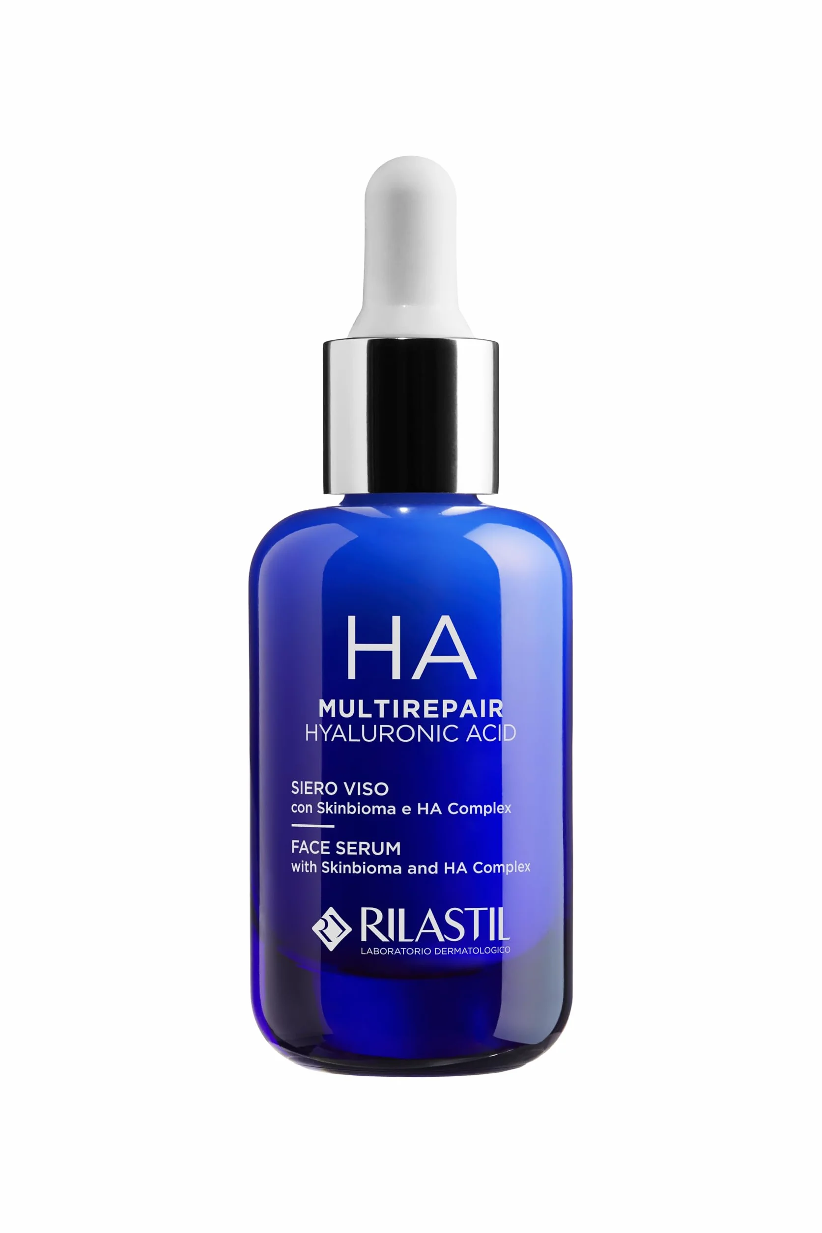 Rilastil Multirepair HA Sérum visage à l'acide hyaluronique hydratant, repulpant et anti-rides, avec acide hyaluronique, pré et postbiotiques, 30 ml