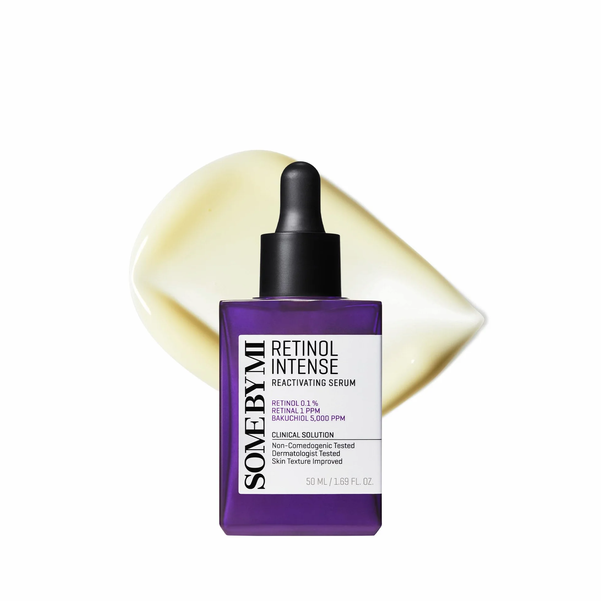 SOME BY MI Retinol Intense Reactivating Serum – 50ml – Sérum coréen au bakuchiol & rétinol – Raffermit la peau, réduit les pores et les signes de l'âge – Soin coréen
