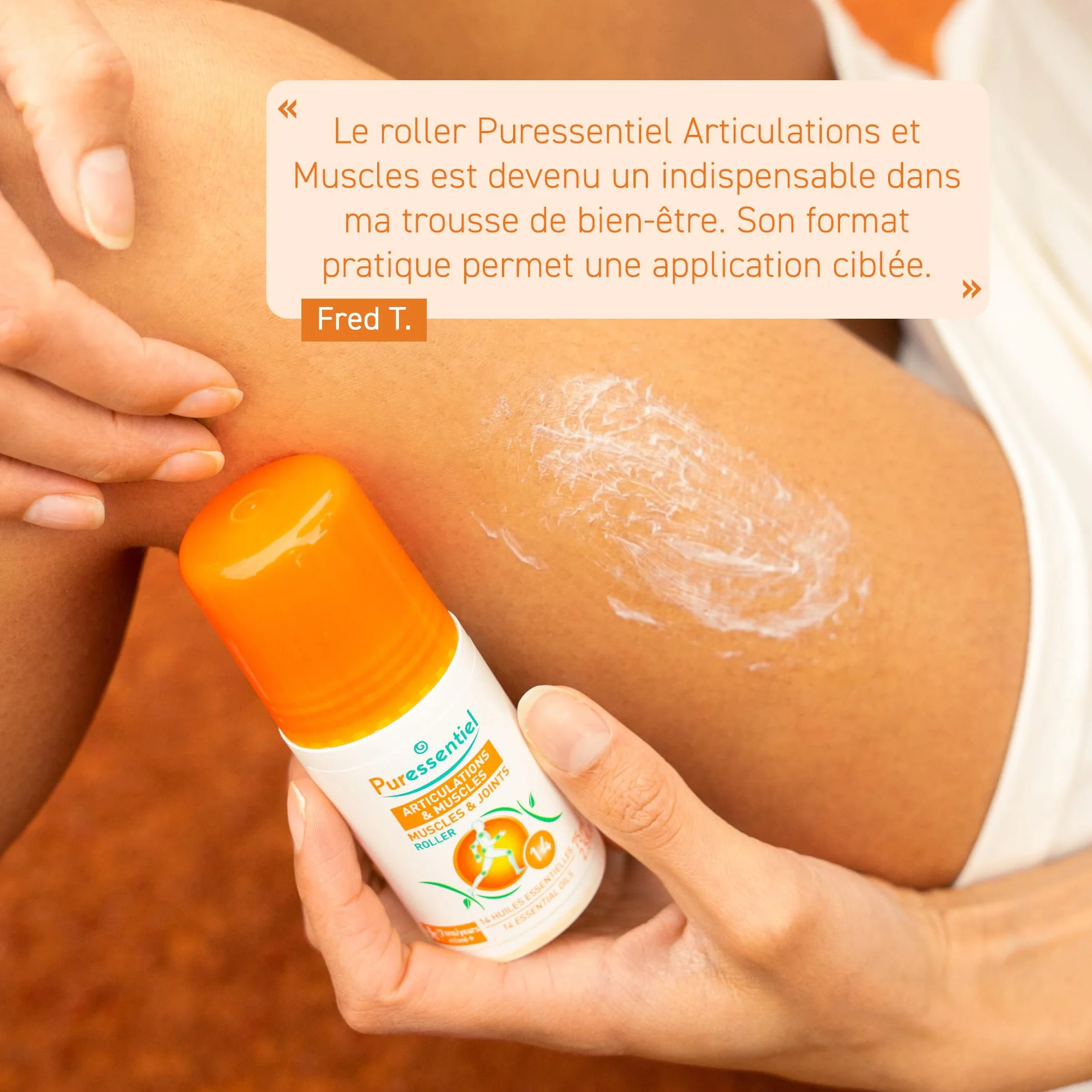 Puressentiel Roller aux 14 Huiles Essentielles Articulations et Muscles Soulage Douleurs Musculaires Articulaires 75 ml