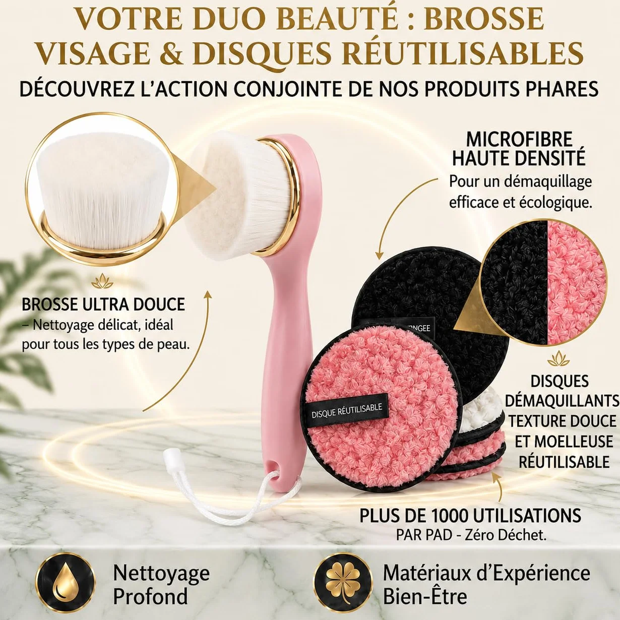 Coffret Beauté et Bien-Être Ado Fille 12-18 Ans, Kit Skincare avec Ice Roller, Brosse Visage, Disques Démaquillants Réutilisables