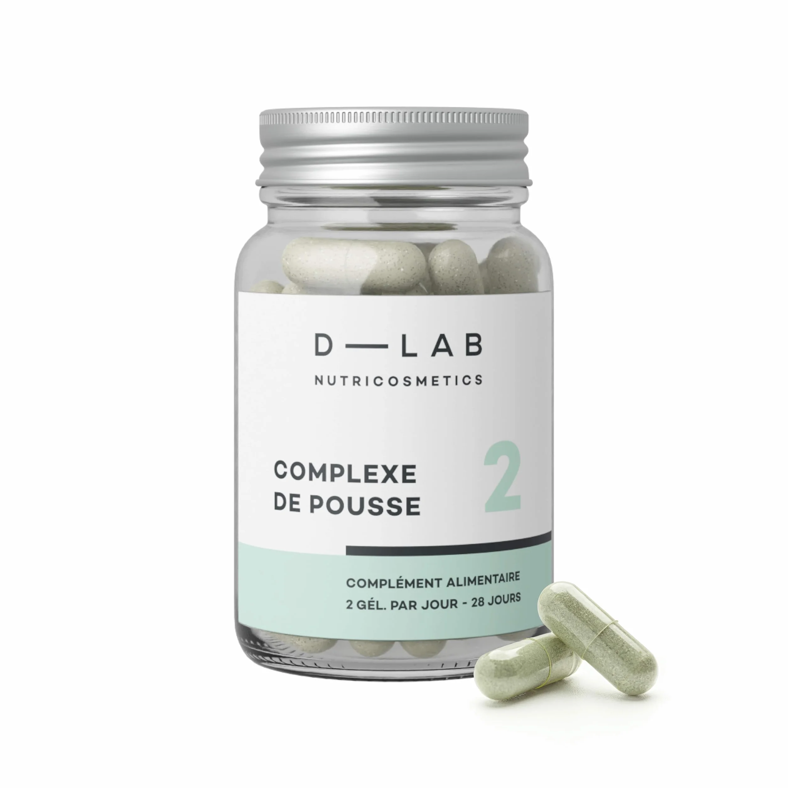 D-LAB Complexe de Pousse Cheveux 1 Mois Complément Alimentaire Stimule Pousse Rapide Répare Fibre Nourrit Cheveu Renforcement Capillaire