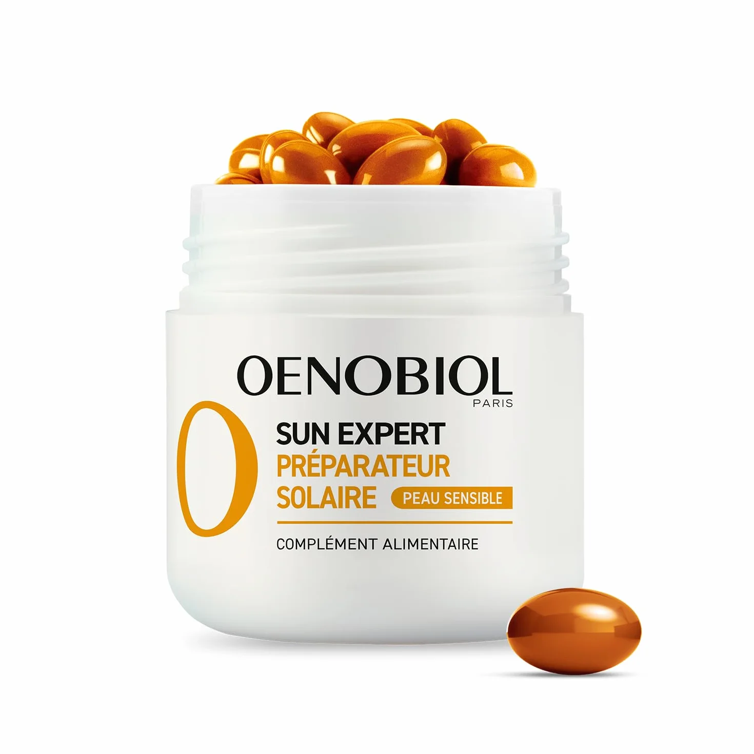 OENOBIOL SUN EXPERT Préparateur Solaire Peau Sensible Protection cellulaire renforcée Complément Alimentaire 30 capsules 1 mois