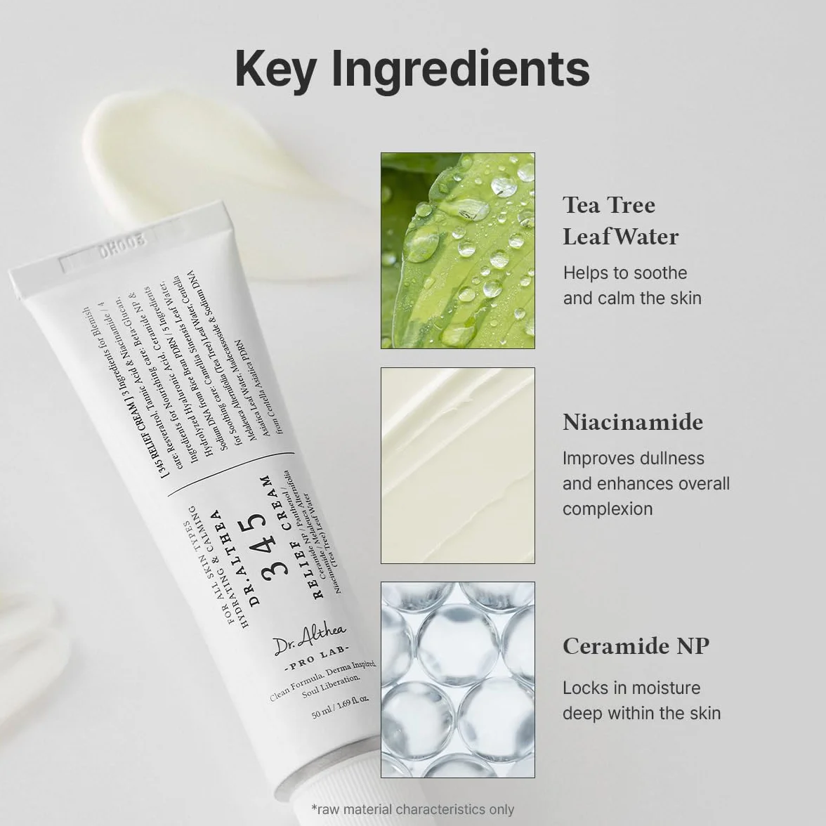 Dr. Althea 345 Relief Cream Crème Hydratante Visage Réparatrice Apaisante Peaux Imperfections PDRN Niacinamide Soin Coréen Vegan 50ml