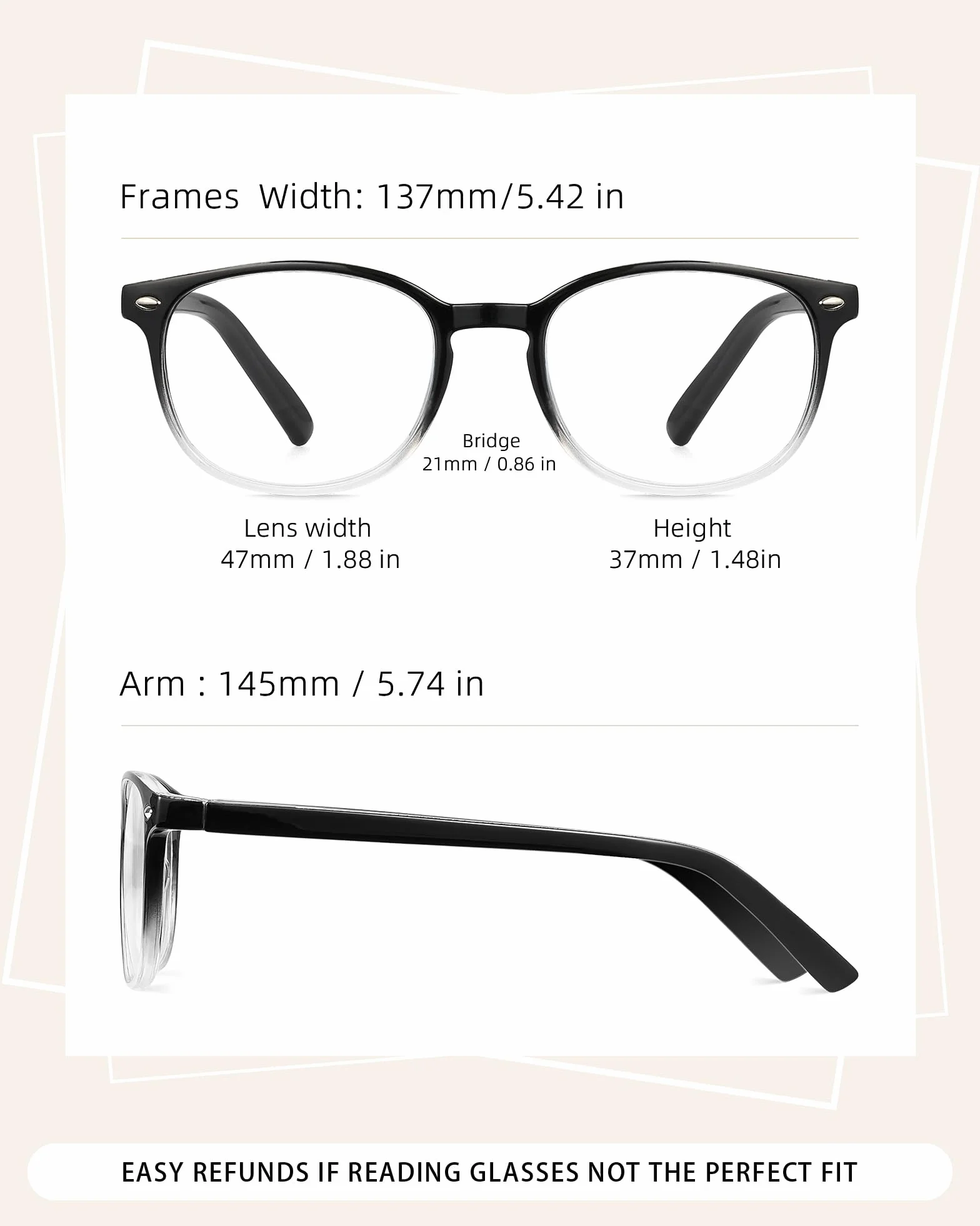 Lunettes de lecture JOLISU 5 Pack pour femmes, charnière à ressort, anti-lumière bleue