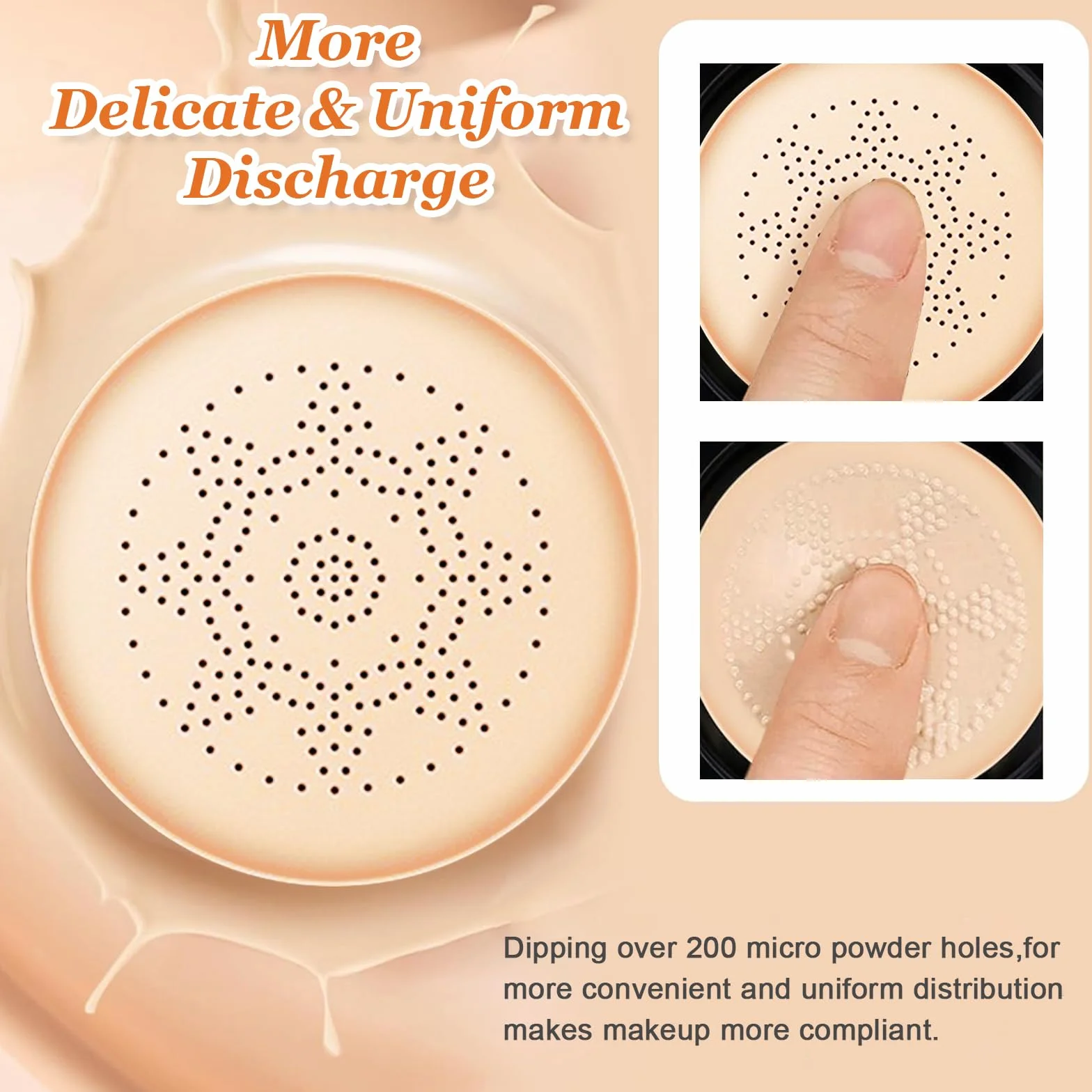 Tête de Champignon Air Cushion CC Cream Fond de Teint Correcteur Hydratant Longue Durée Couverture Complète (Naturel)