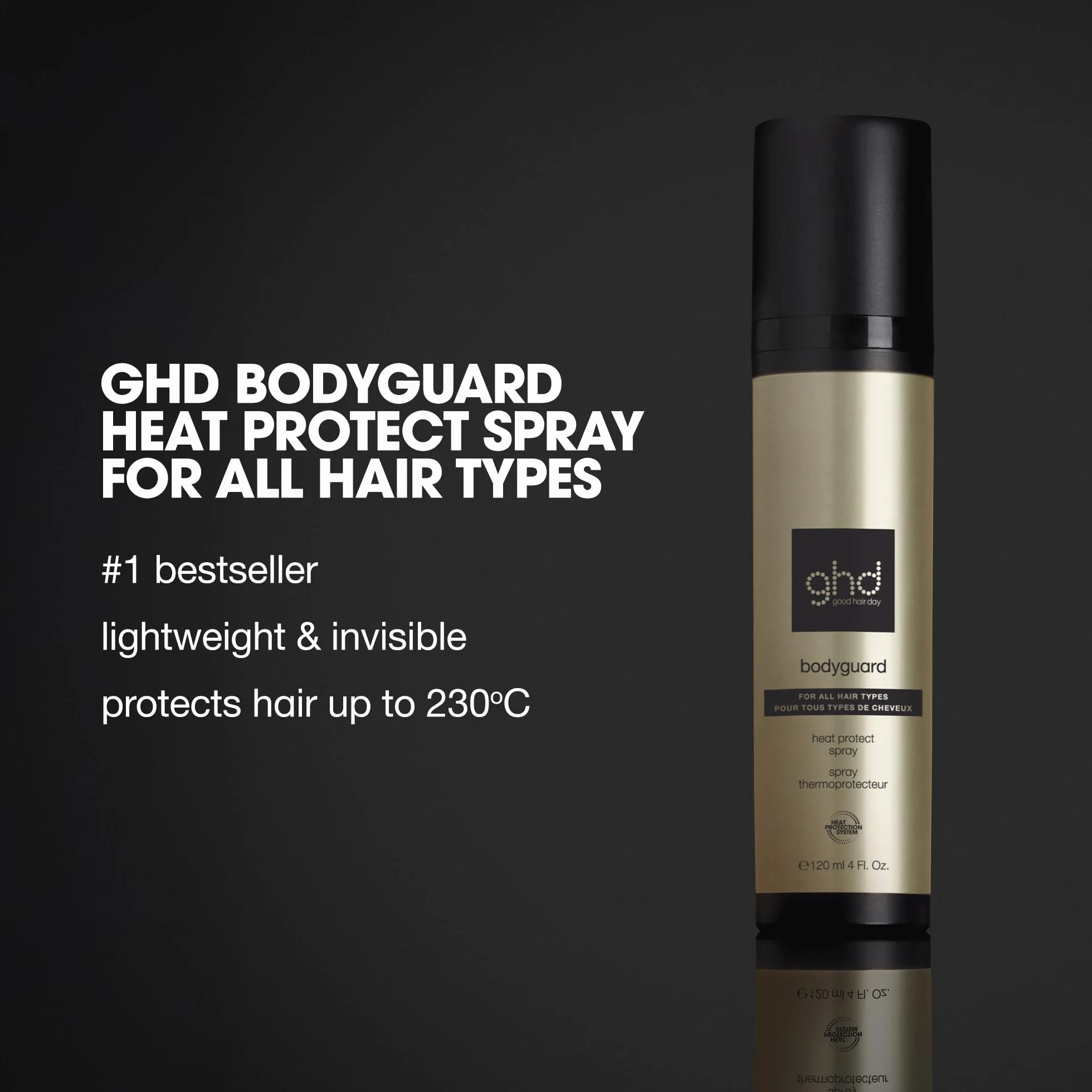 GHD Style Heat Protection Spray 120 ml pour adultes, usage quotidien, format pratique