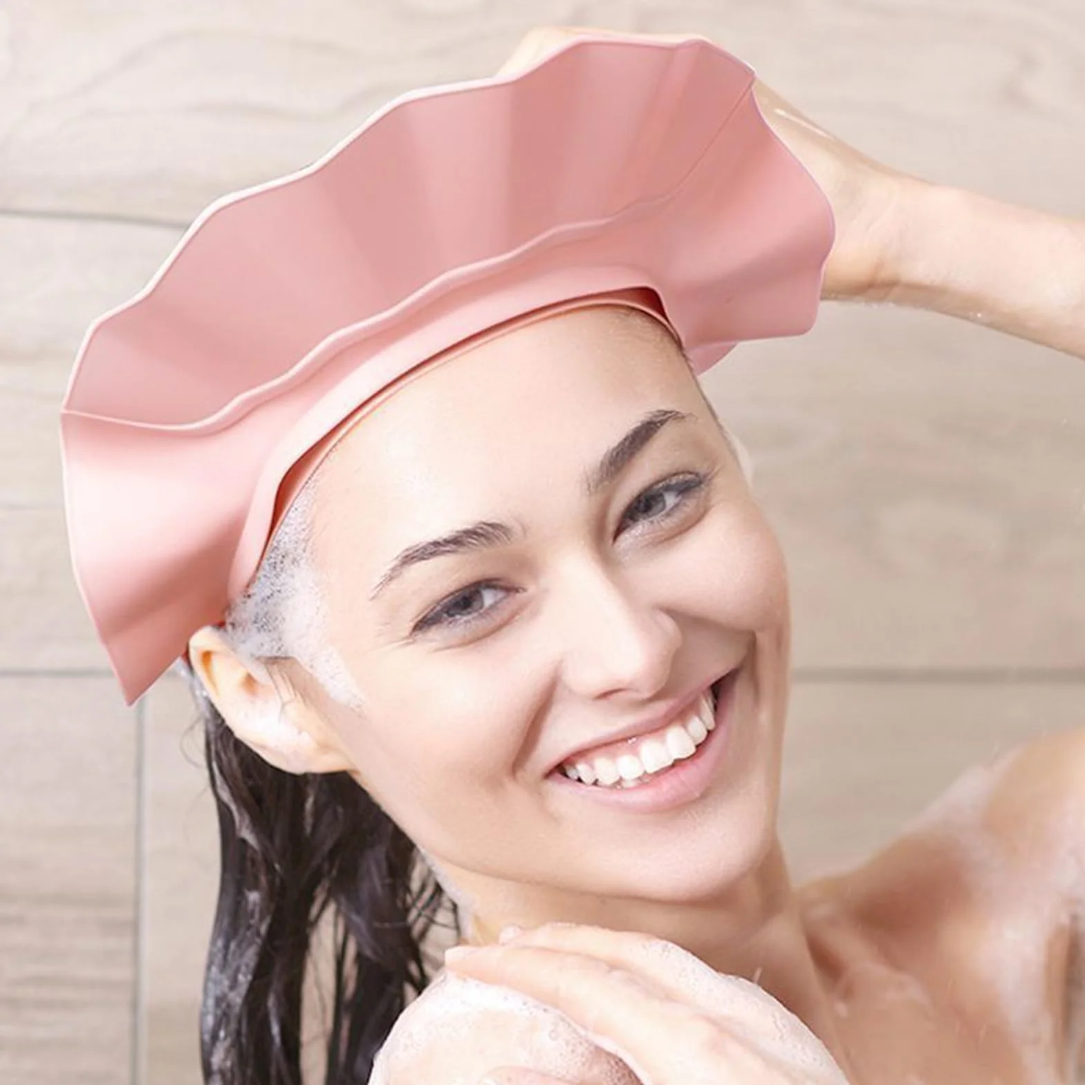 Visière De Douche Ajustable Protection Tête Yeux Oreilles Bonnet De Bain Bébés Adultes