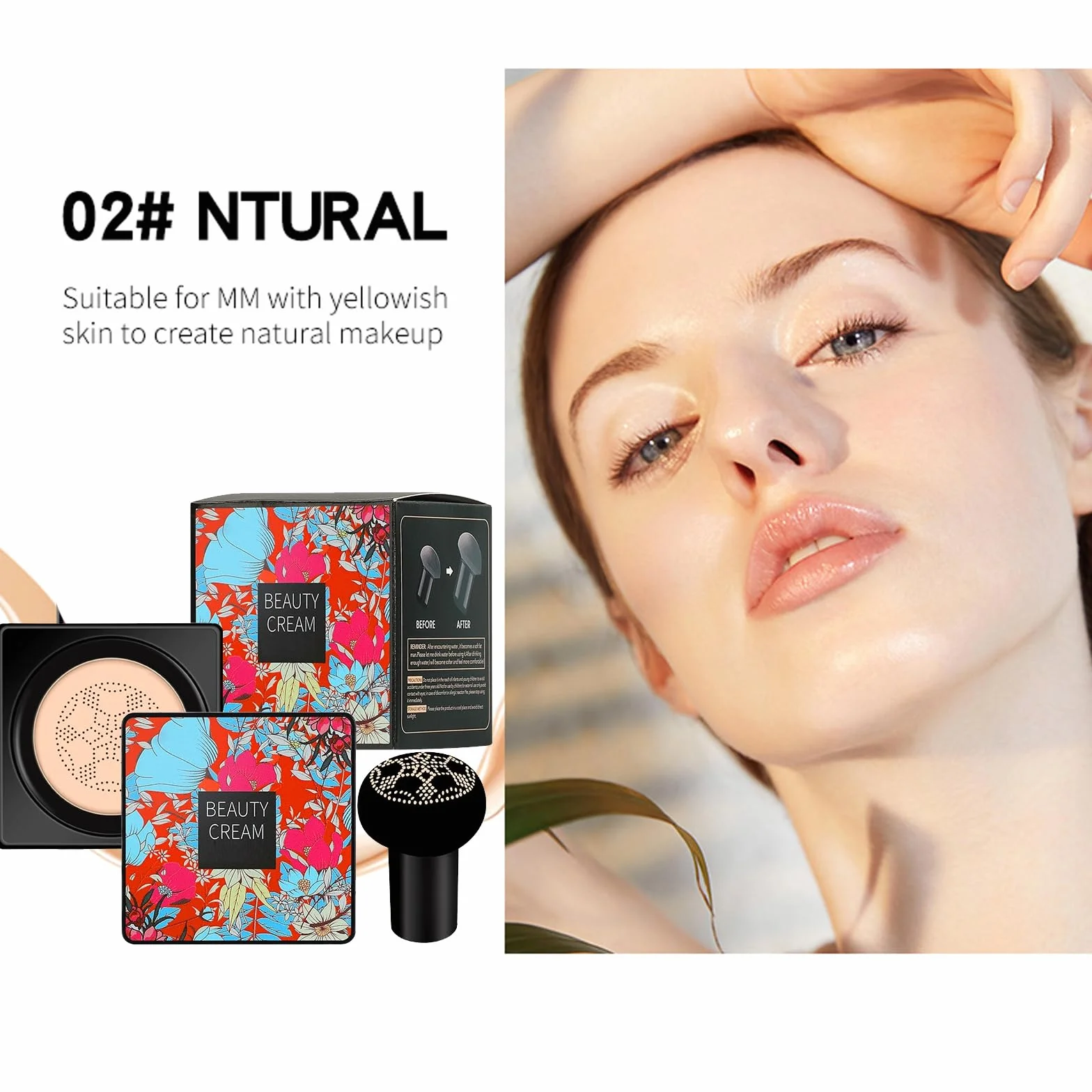 Fond de Teint Couvrant CC Crème BB Crème Correcteur Maquillage Huile Hydratante Naturelle