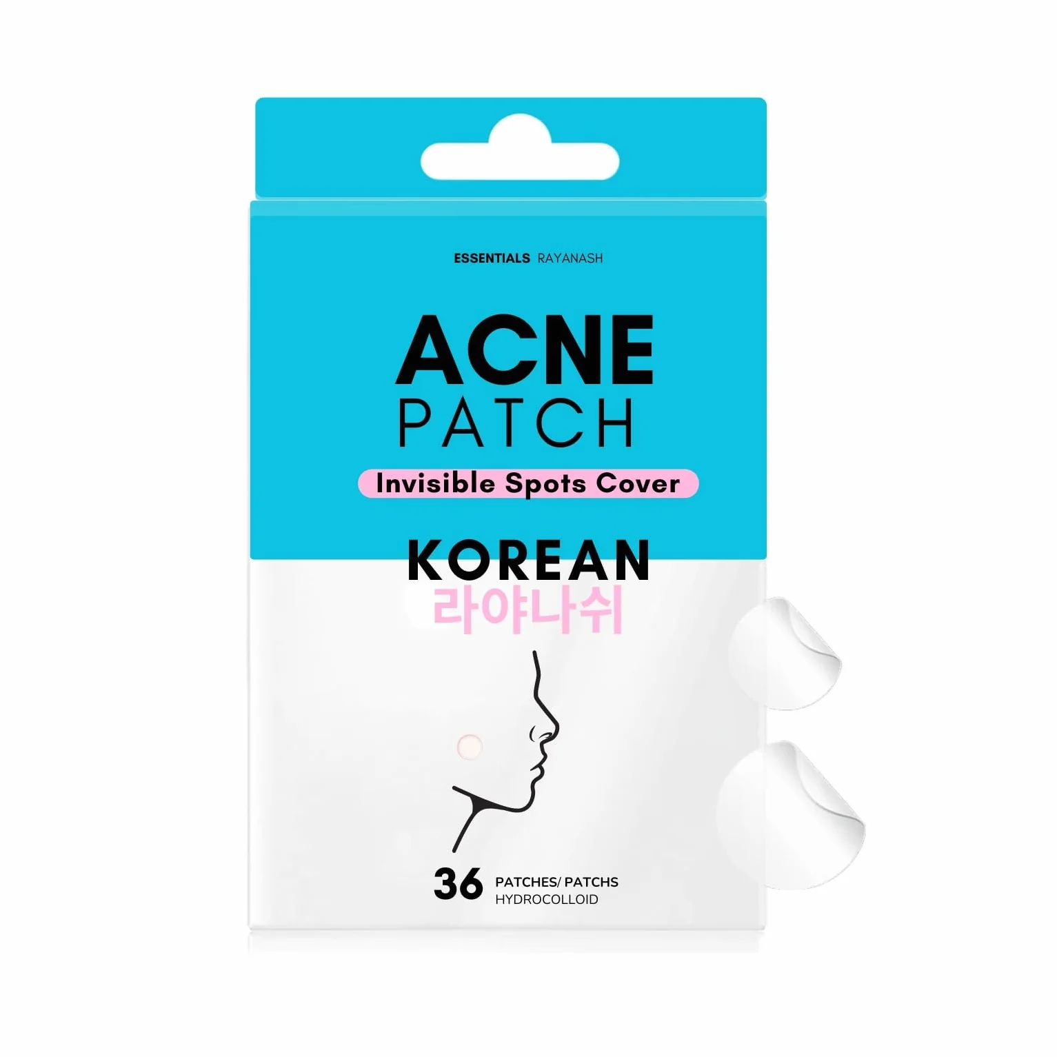 Patch Acne – Patchs hydrocolloïdes de nuit anti-acné – Sans cicatrices -Absorbe les impuretés du bouton en 6 à 8 heures pendant la nuit - boîte de 36 patchs by RAYANASH