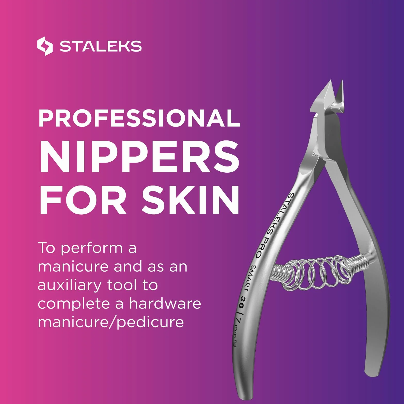 Staleks Pro Series - Smart 30 - Pince à cuticules professionnelle - Longueur de la lame 7 mm - NS-30-7