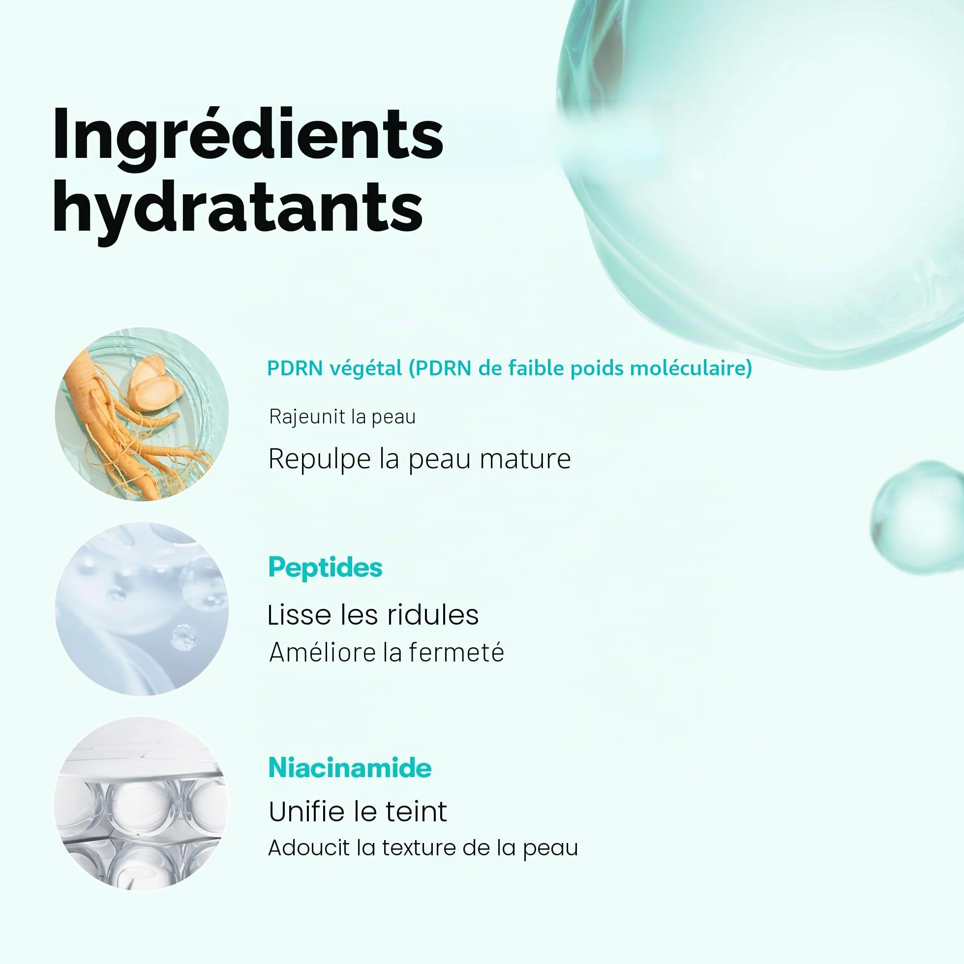 VT COSMETICS PDRN Glow Ampoule en spray hydratant profondément pour le visage - Sérum léger végétalien - Effet repulpant - Sans parfum - Soin coréen de la peau - 100 ml
