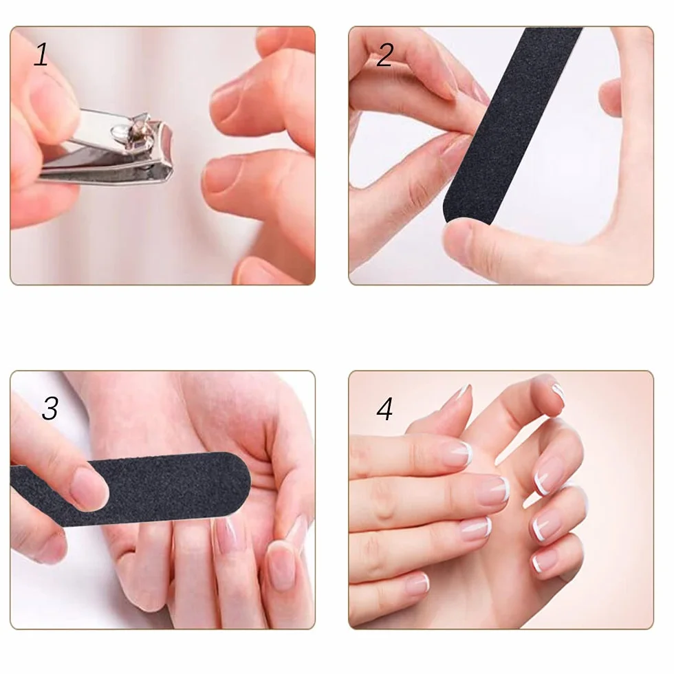 Limes à Ongles Grain 100/180 Planche d'Émeri Double Face - Professionnelles pour Soins des Ongles