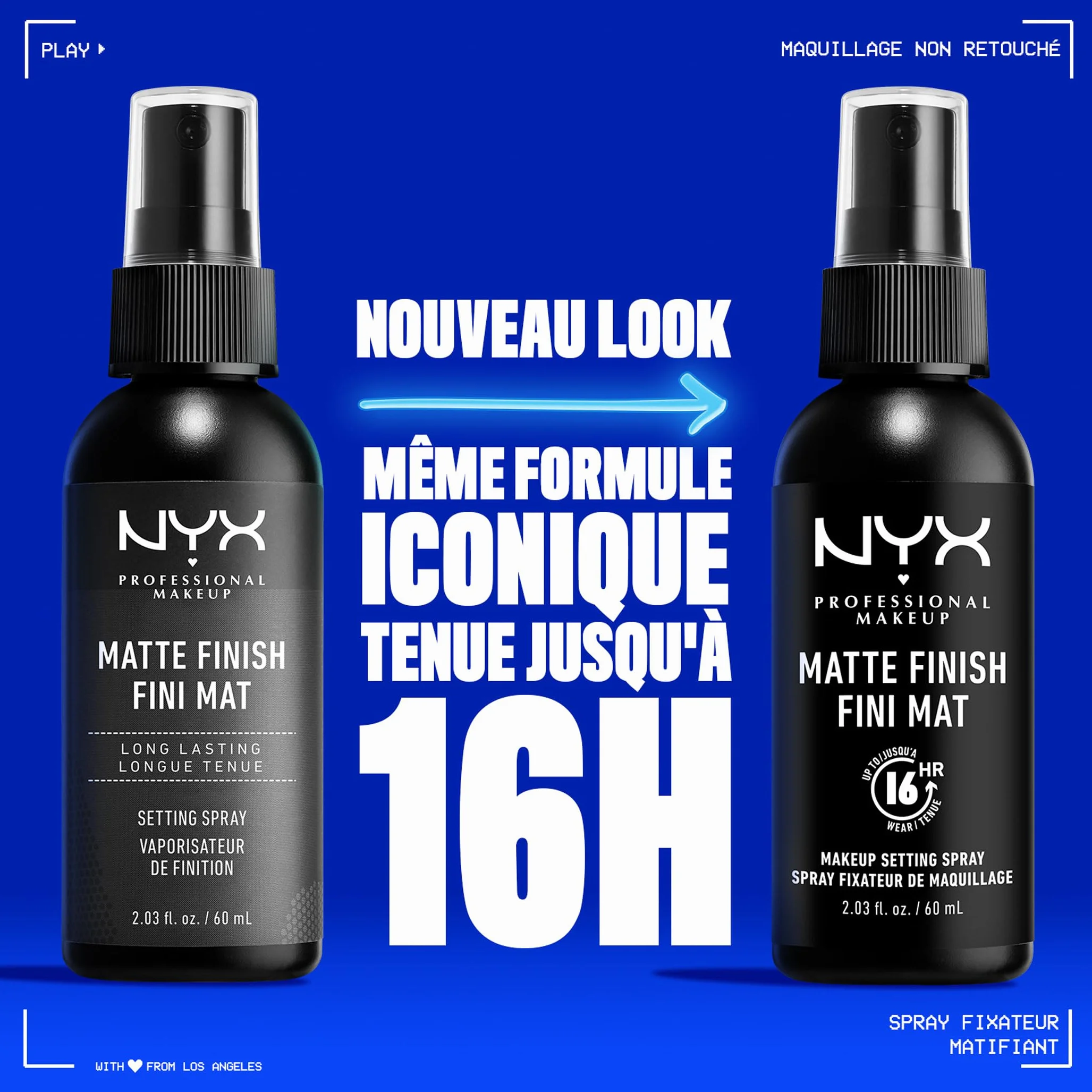 NYX Professional Makeup Setting Spray Mate Finish, Spray de Finition, Tenue Longue Durée, Fini Mat, Formule Vegan