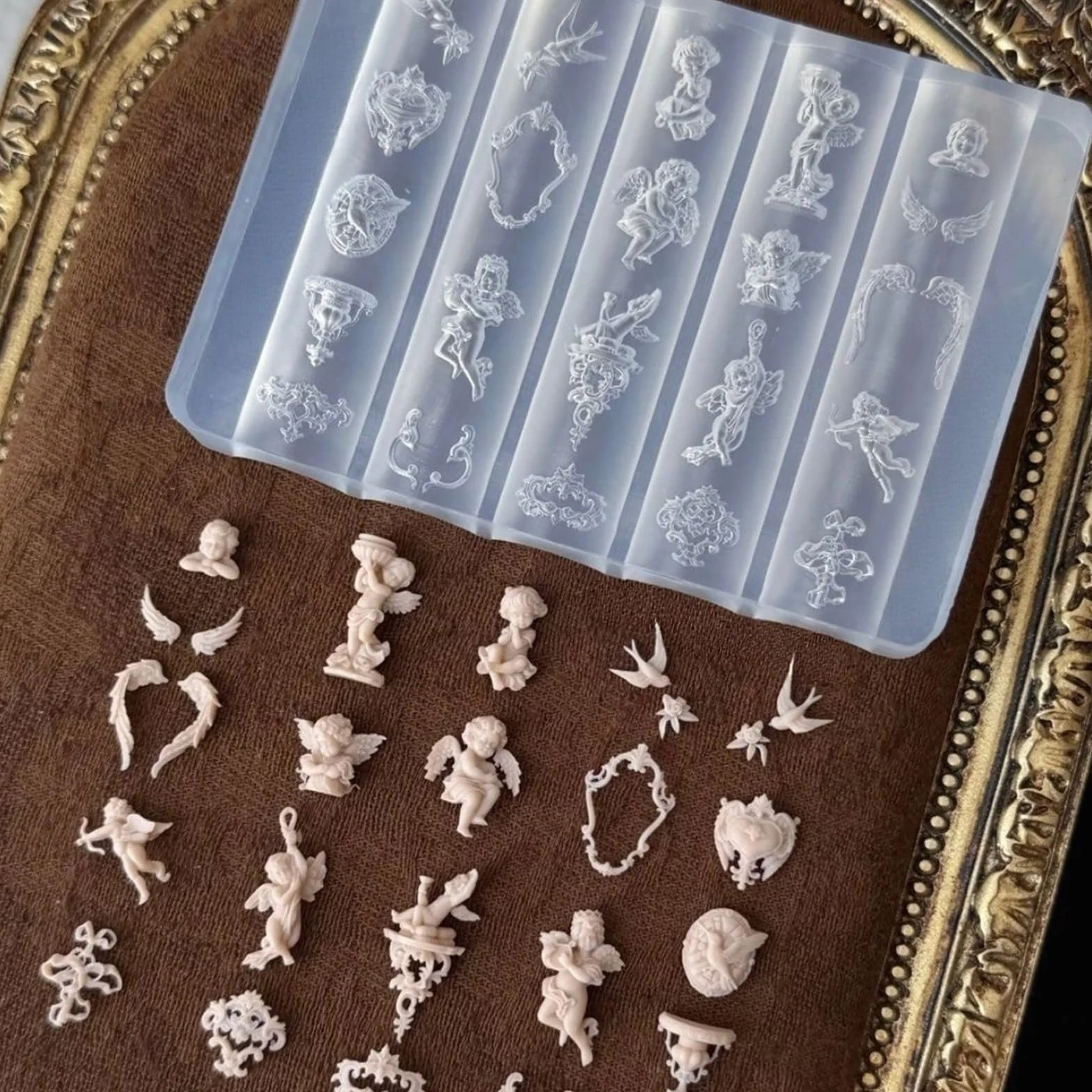 Moule en silicone pour ongles professionnels baroque créative