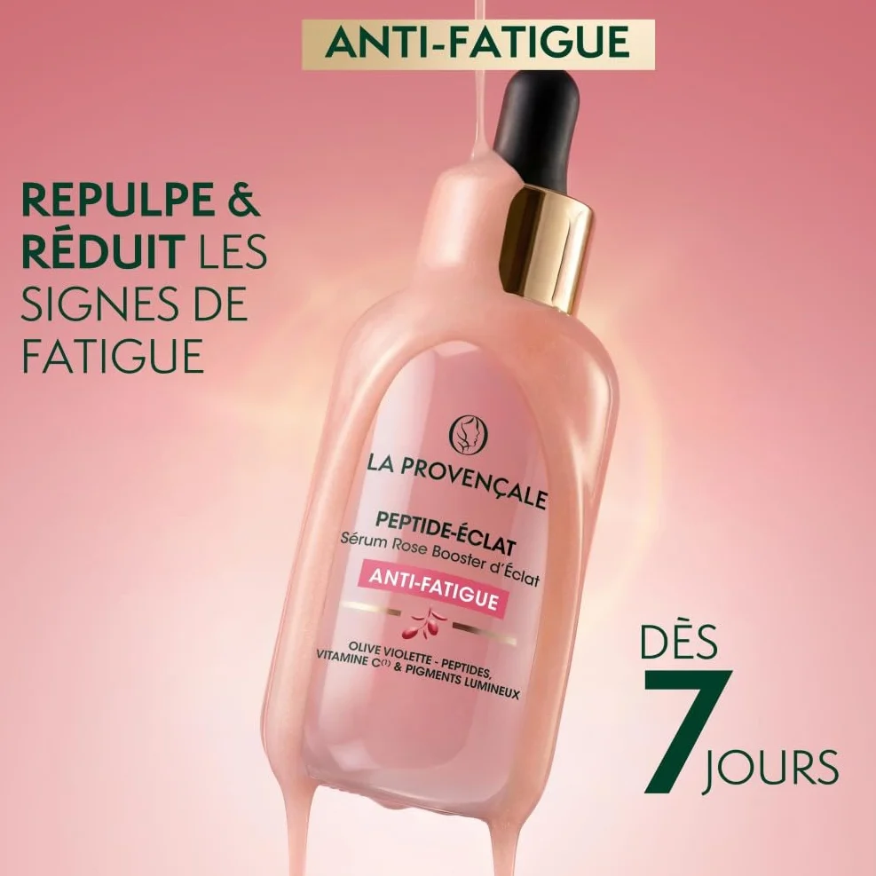 La Provençale Sérum Rose Booster d'Éclat Anti-fatigue Peptide-Éclat 30ml