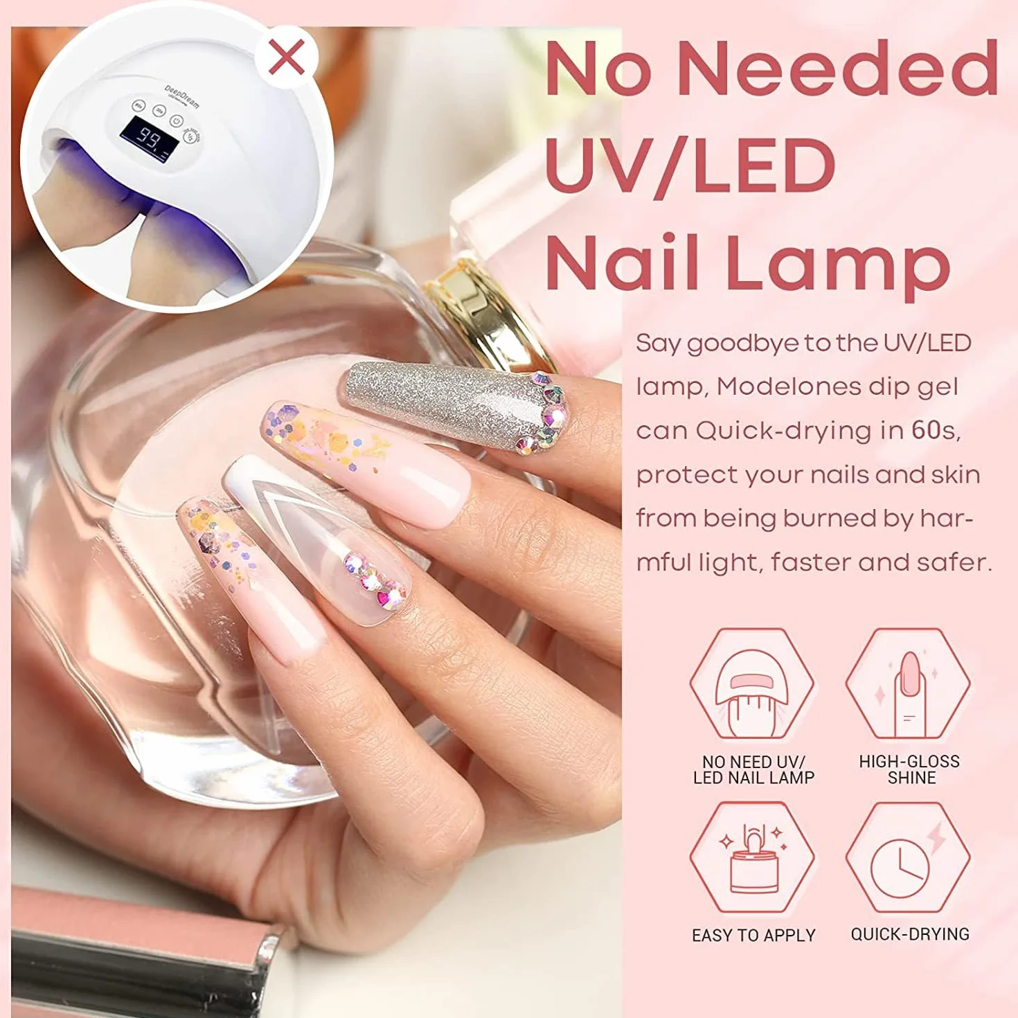 Kit de démarrage en poudre pour ongles RoseFlower, 6 couleurs Nude, manucure DIY à la maison