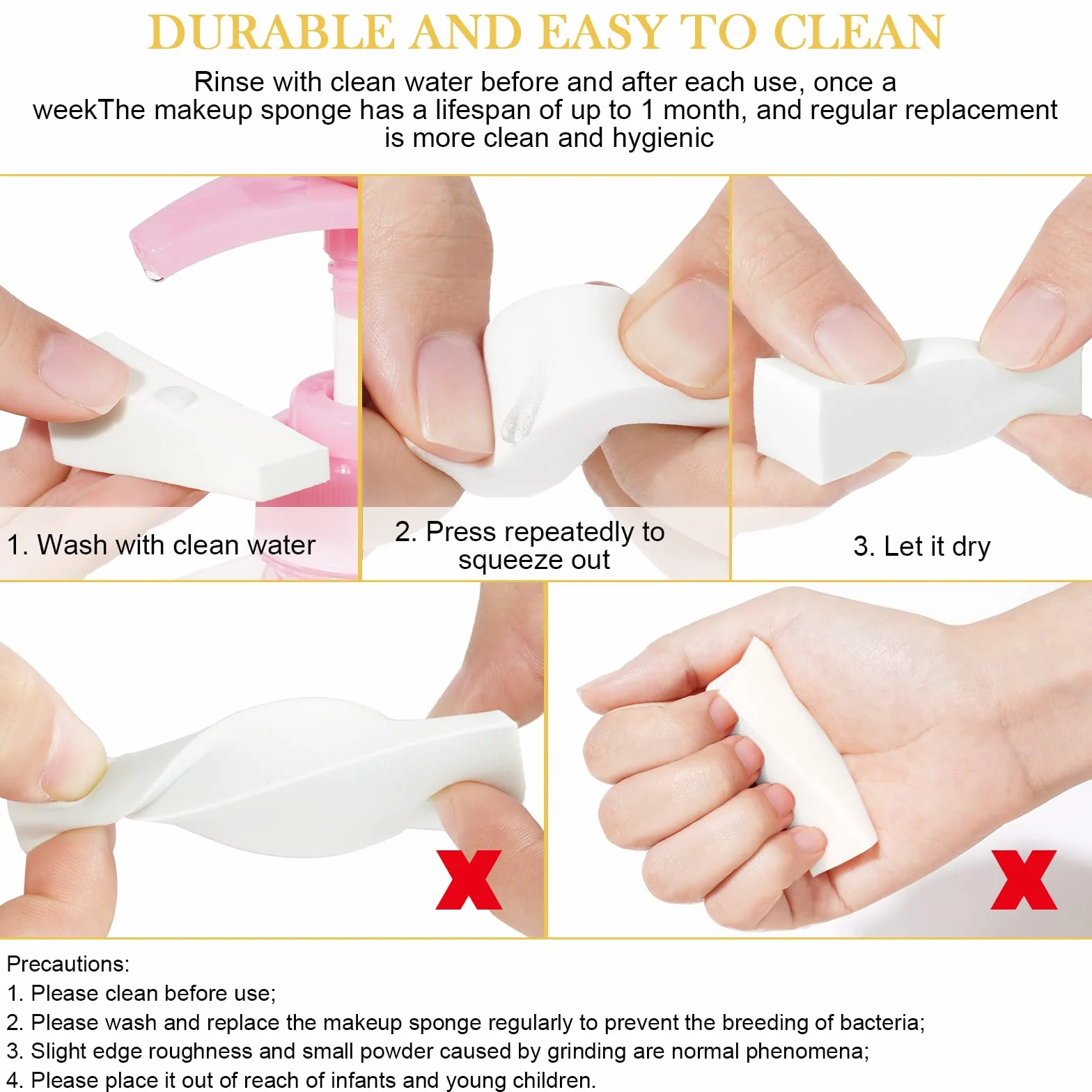 Éponges Maquillage Sans Latex en Forme de Triangle 48 Pcs - Fond de Teint, Crème Liquide, Nail Art
