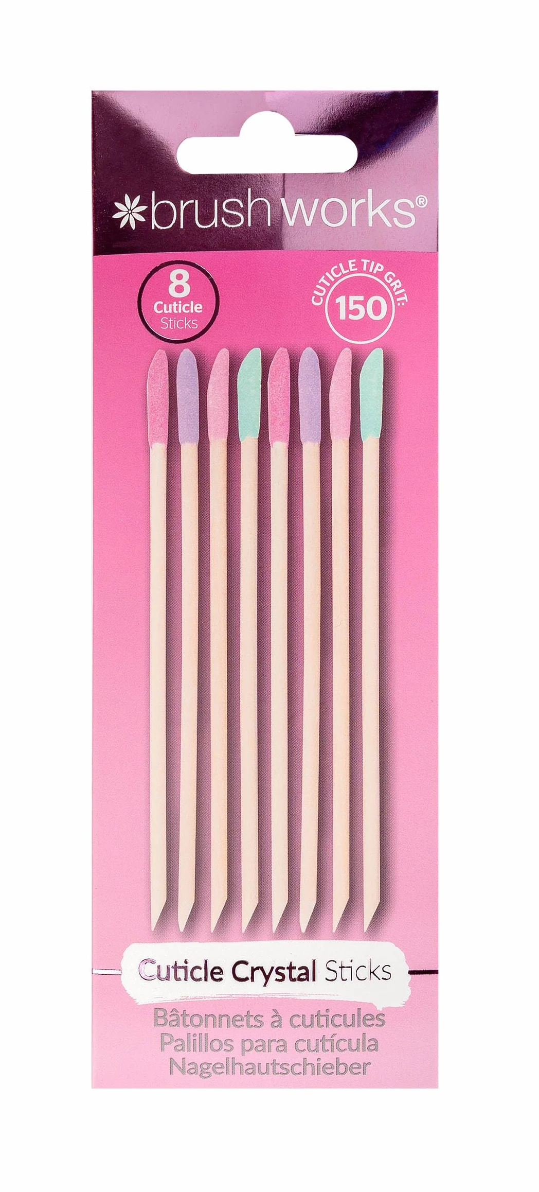 Brushworks Cristal Bâtonnets Cuticules 8 bâtonnets