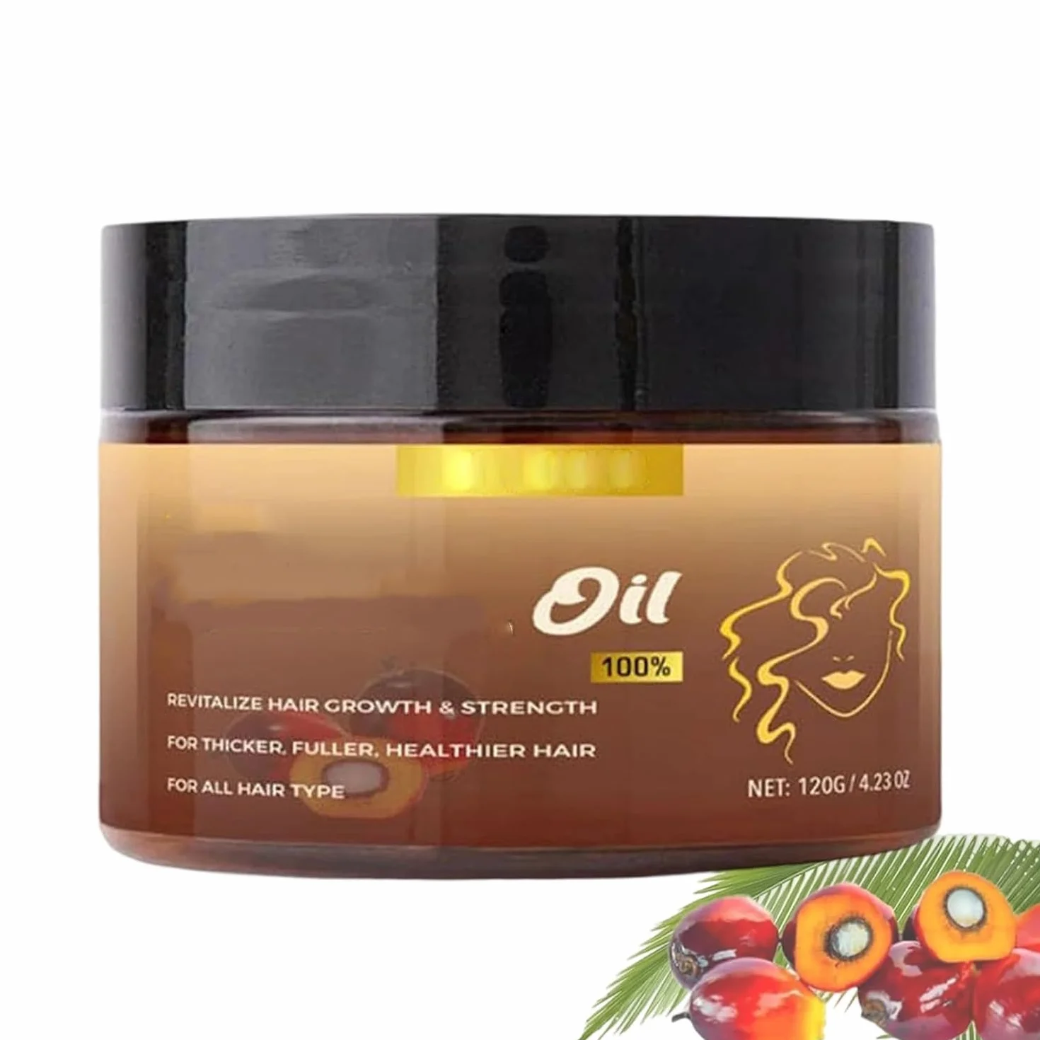 Huile de Batana pour la Croissance des Cheveux, Pâte d'huile de Batana 100% brute, Shampoing anti-chute, Renforce les cheveux naturellement, Prévient les frisottis, Convient à tous types de cheveux