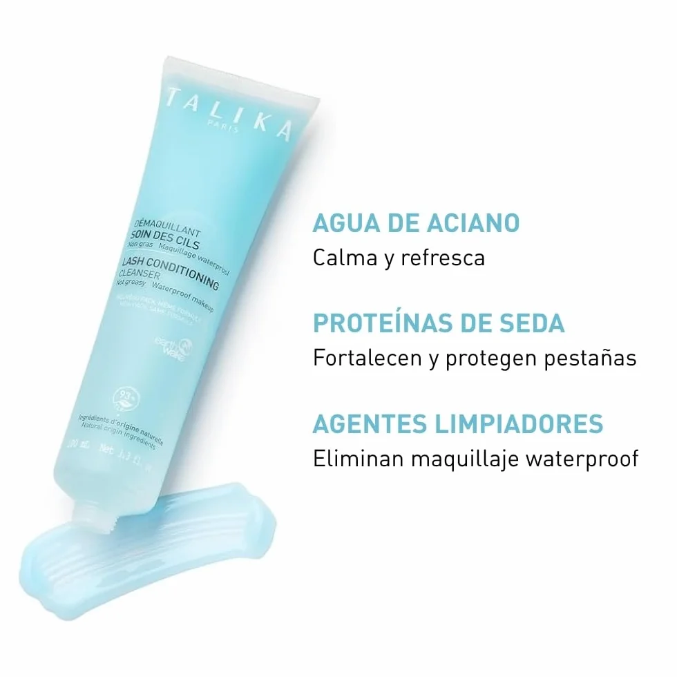 Talika Gel démaquillant sans rinçage pour yeux sensibles et cils fragiles, non gras, waterproof