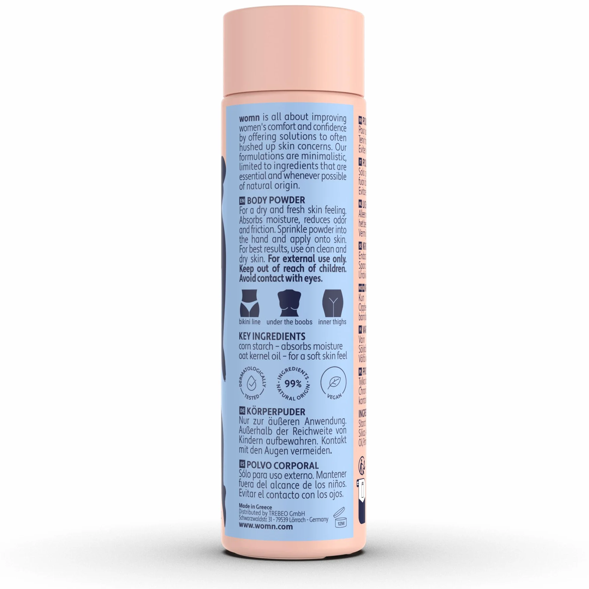 Dry & Fresh Powder 100 g – Poudre Corporelle Sans Talc pour Zone Intime, Aine et Sous la Poitrine