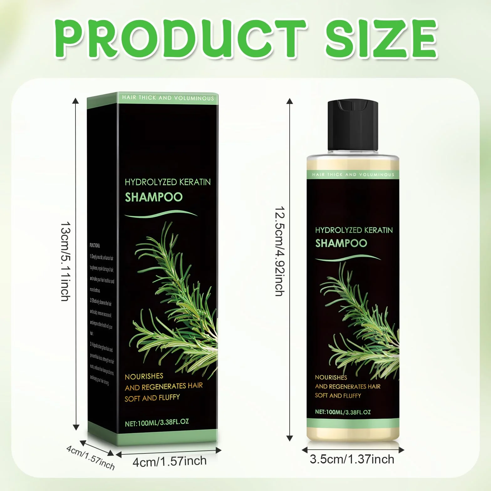 Shampoing Romarin Pousse Cheveux Anti-Chute Renforcement Cheveux Fragiles Clairsemés Hommes Femmes