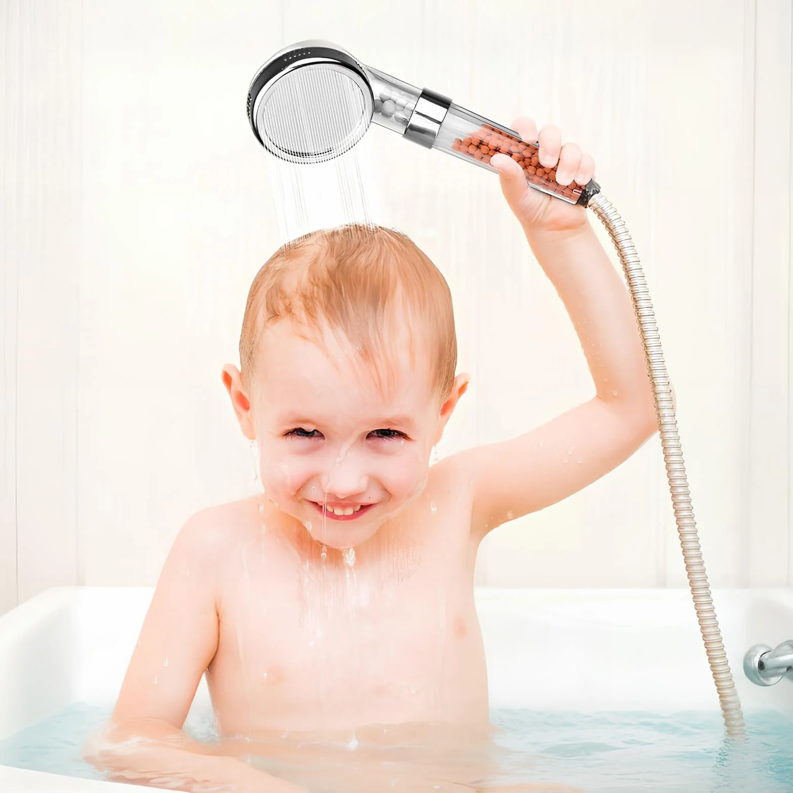 Billes Ions Boules Douche 9 Paquets Recharge Perles Minérales Adoucir Eau Éliminer Chlore