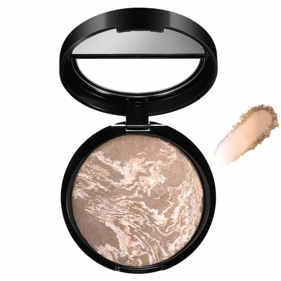 lankerain beauty poudre antirides, contrôle durable de l'huile, couverture complète, transfert - proof, Un maquillage naturel, 24h de couvrance